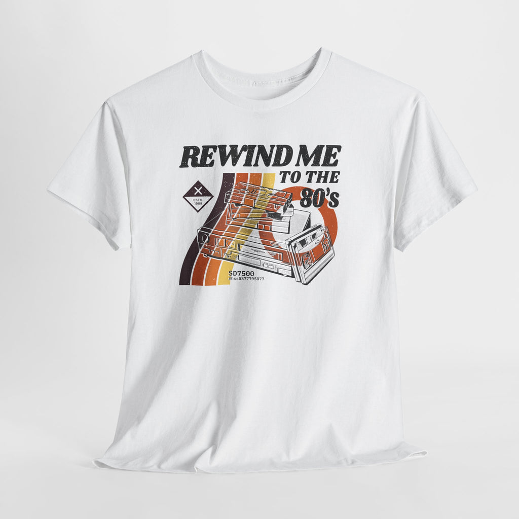 80s Shirt - Retro Musik Kassette - Rewind me