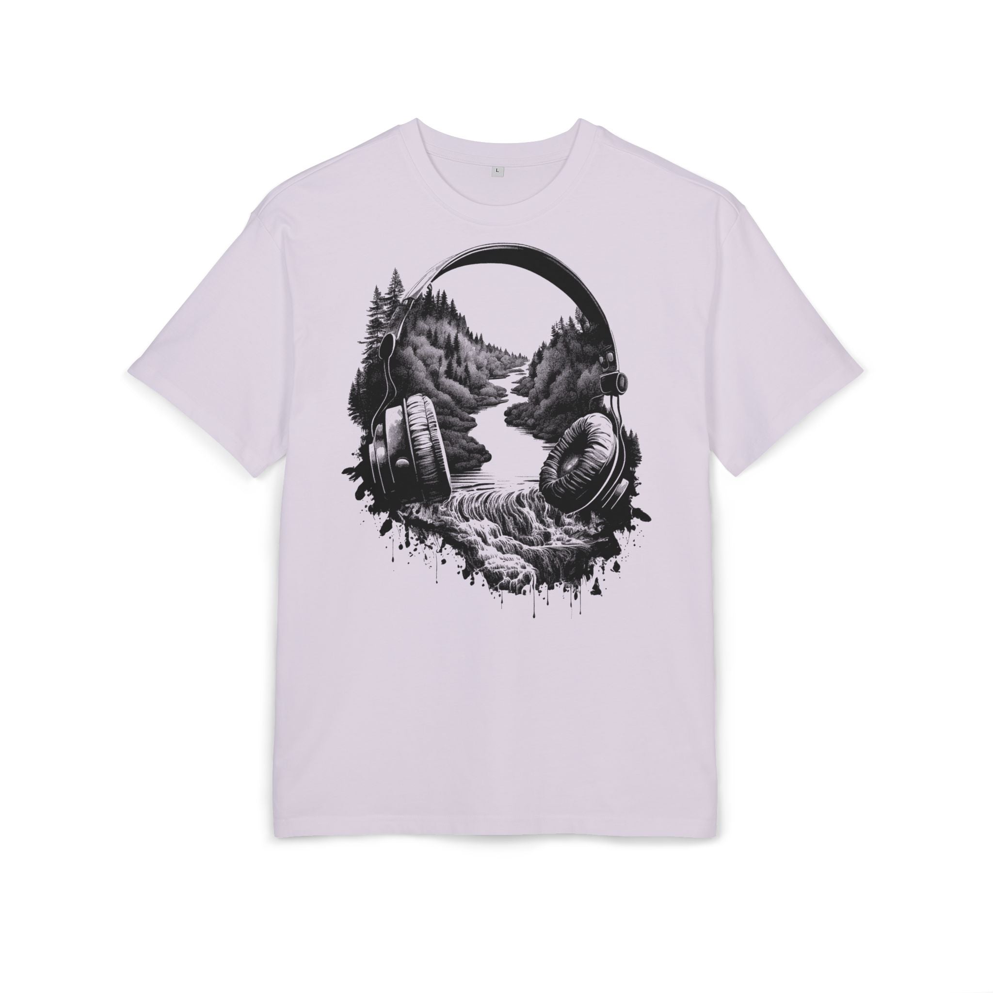 Landschaft Kopfhörer - Unisex Oversize T-Shirt