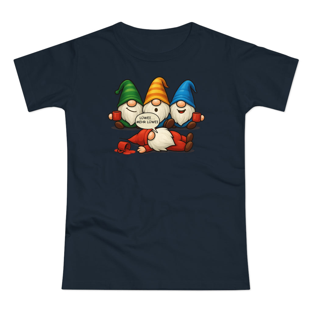 Lustige Glühwein Wichtel – Mehr Lüwei – Betrunkene Weihnachtsgnome Frauen Shirt