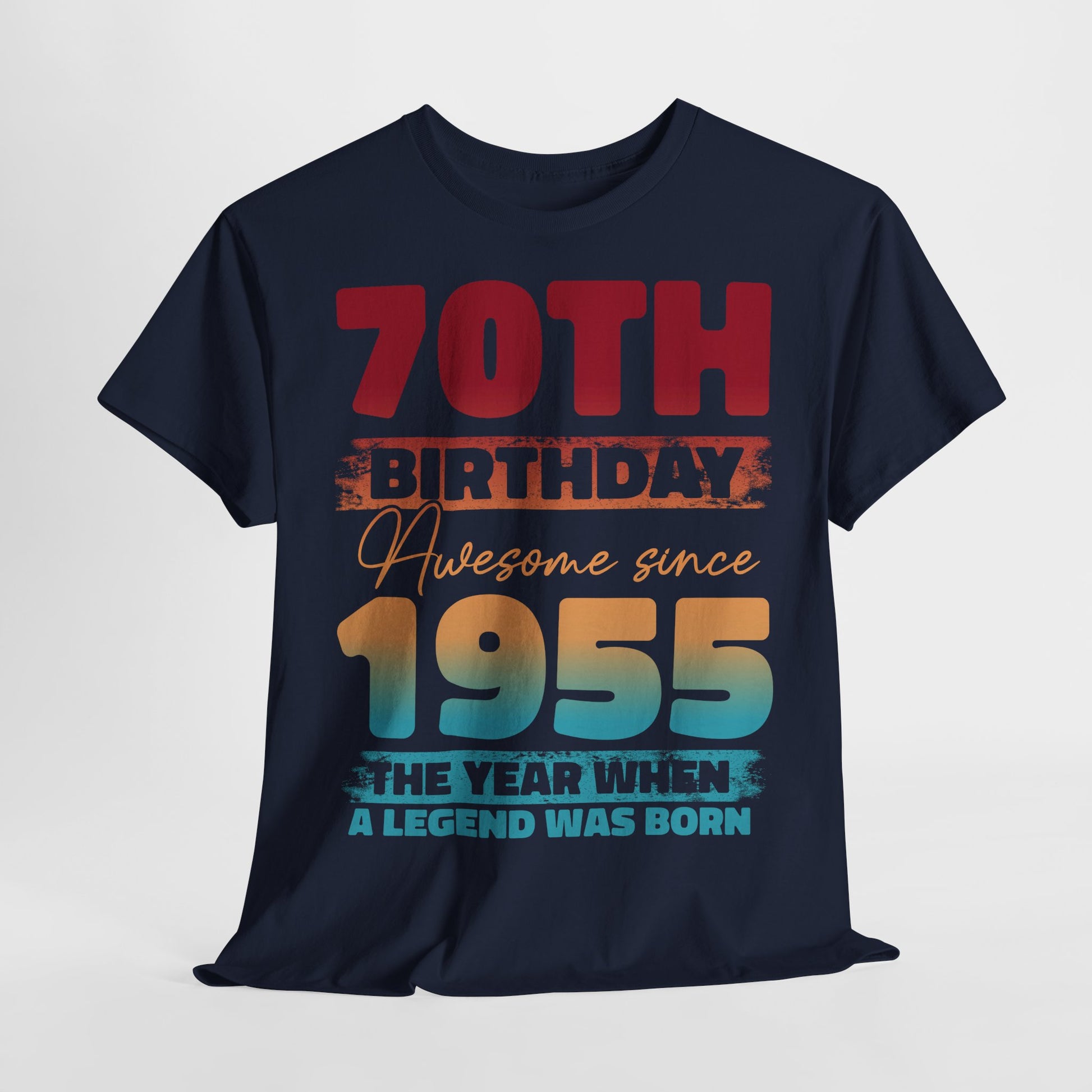 70. Geburtstag Vintage Retro Limited Edition Geboren 1955 Legend Was Born Geschenk T-Shirt