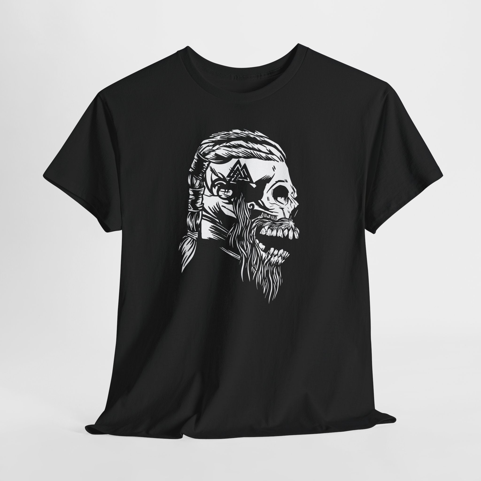 Nordic Viking Skull Shirt – Valknut Symbol – Wikinger Krieger T-Shirt