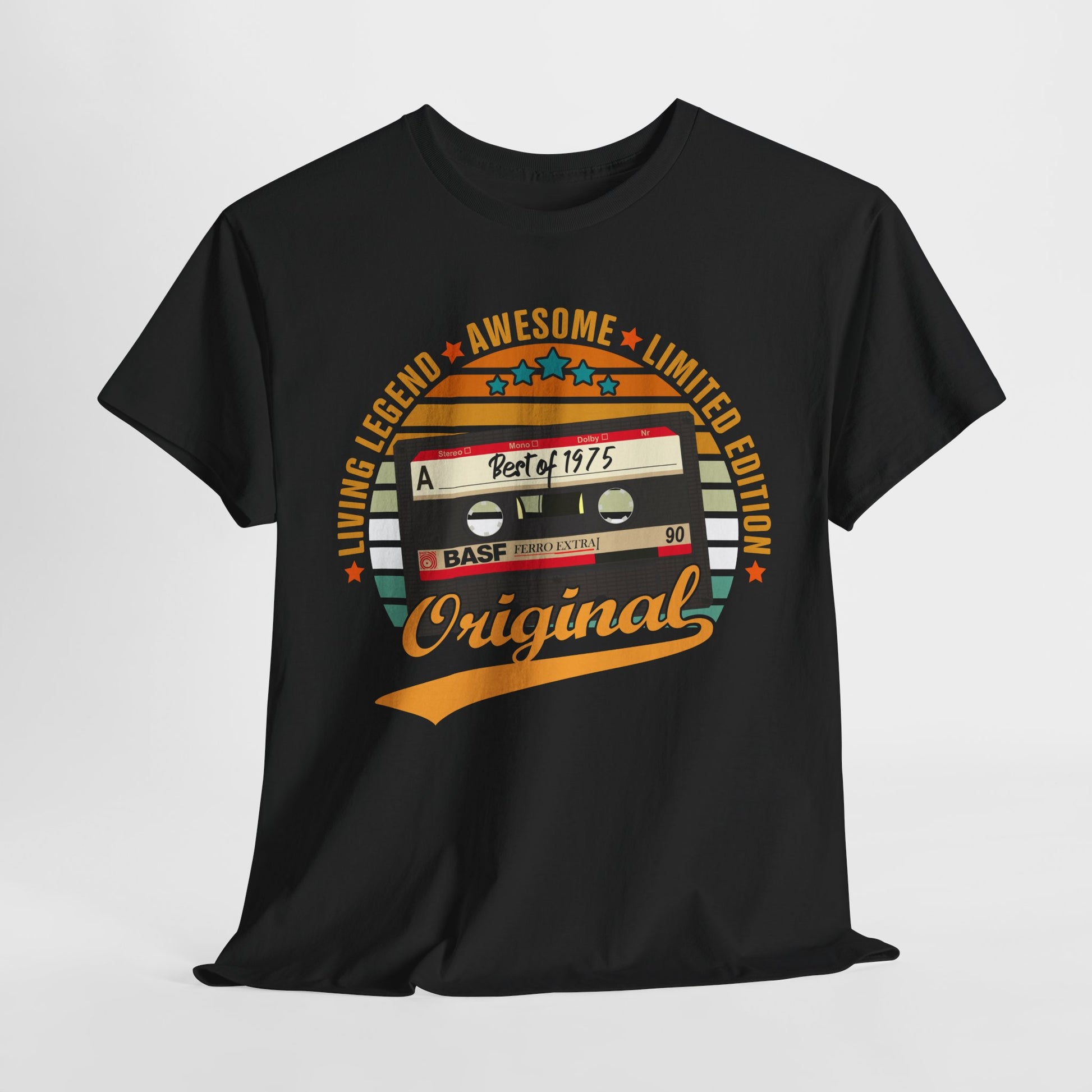 50.Geburtstag Original Limited Edition Retro Kassette Best Of 1975 Geschenk T-Shirt