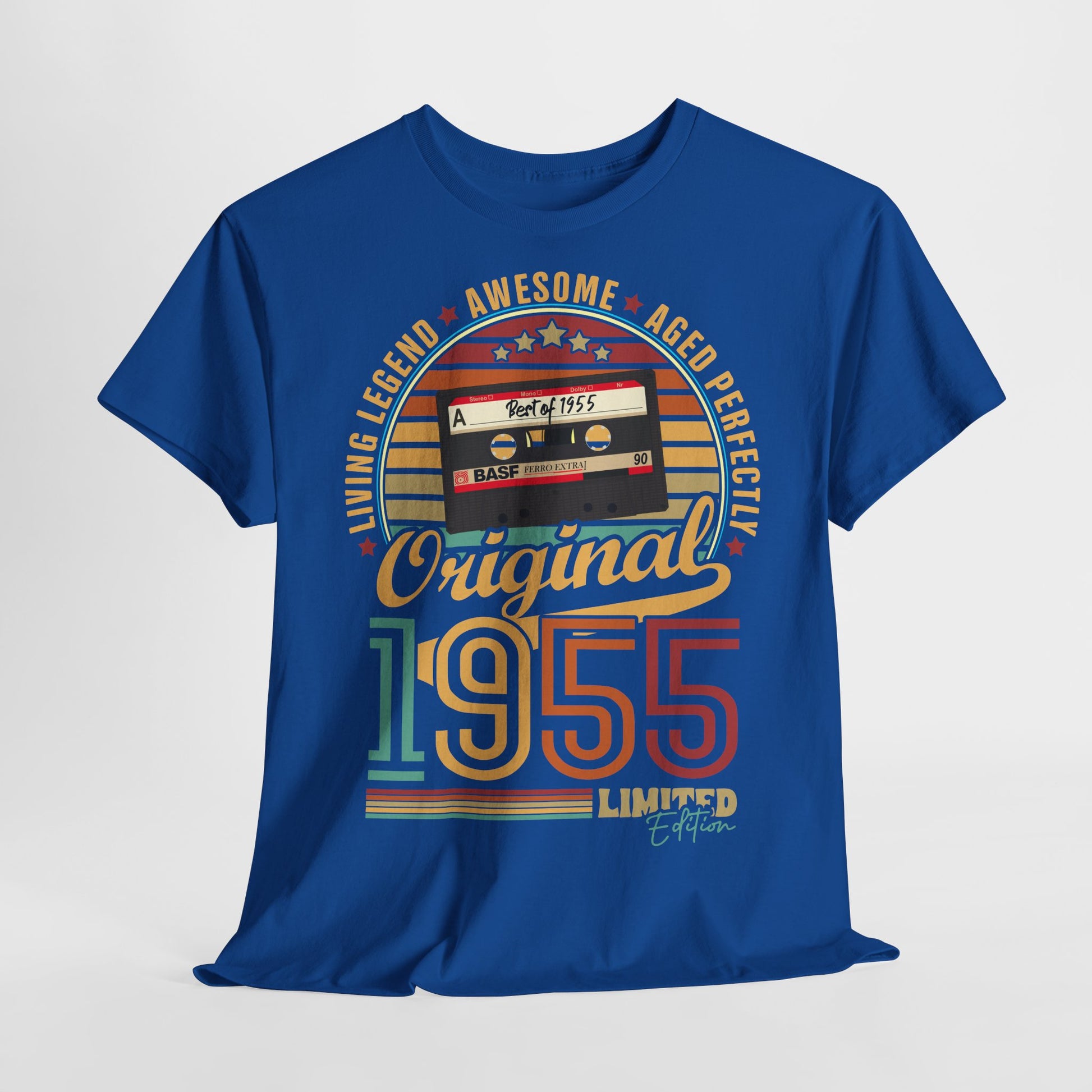 70. Geburtstag Geboren 1955 Retro Kassette Limited Edition Geschenk T-Shirt