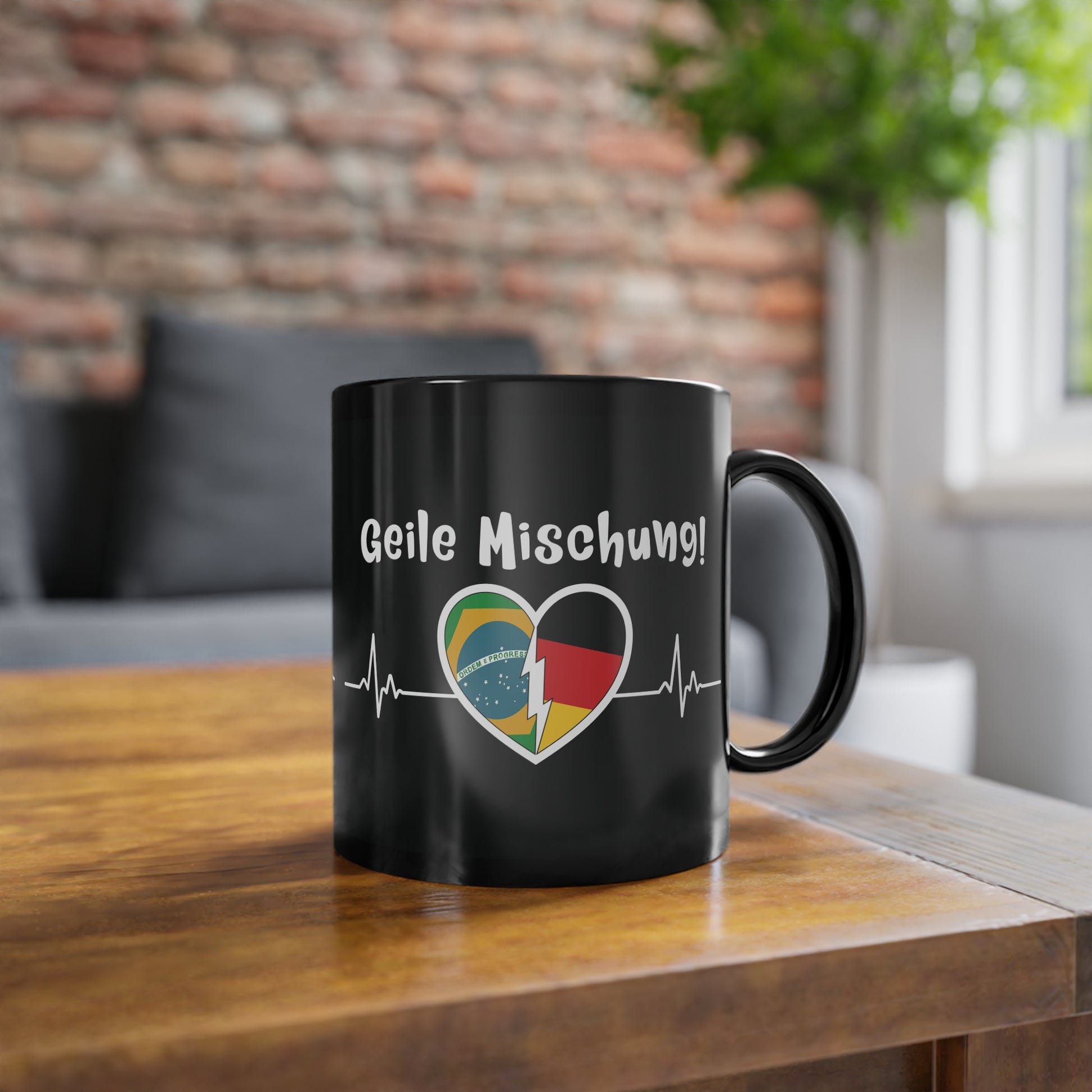 Deutsche Flagge - Brasilianische Flagge - Geile Mischung Kaffee Tasse