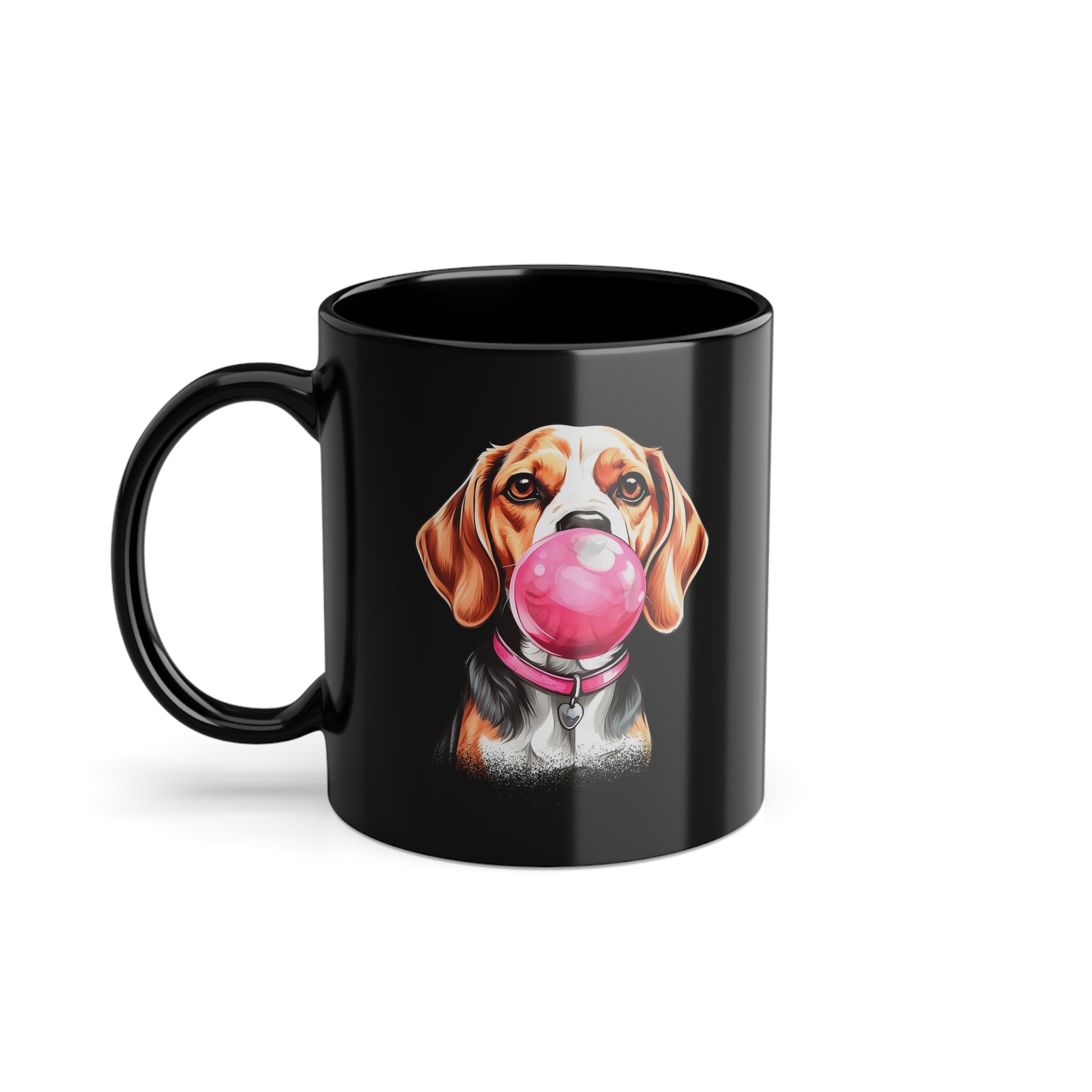 Hundeliebhaber T-Shirt - Lustiger Beagle mit Kaugummi - Beagle Hunde - Witzige Kaffee Tasse