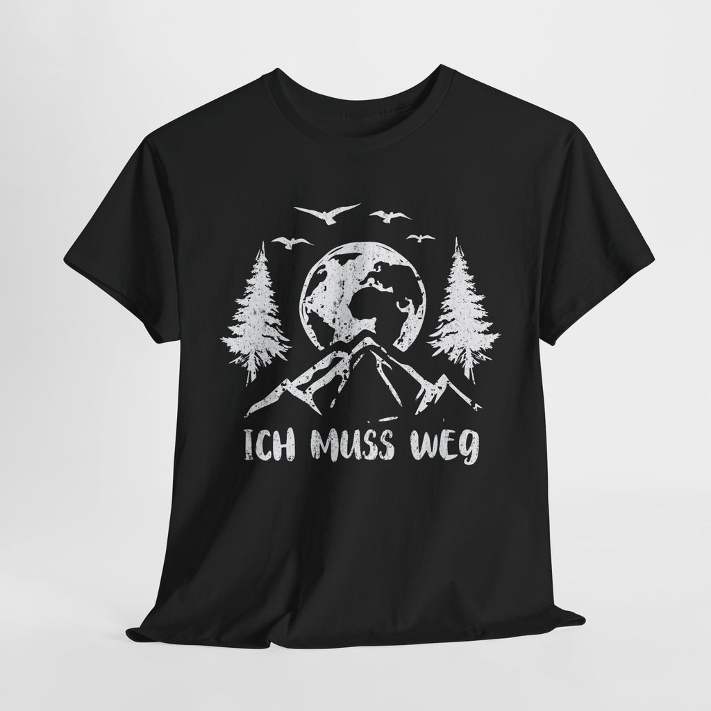 Bergmensch Berge Wandern Natur Shirt Ich Muss Weg Lustiges Geschenk T-Shirt