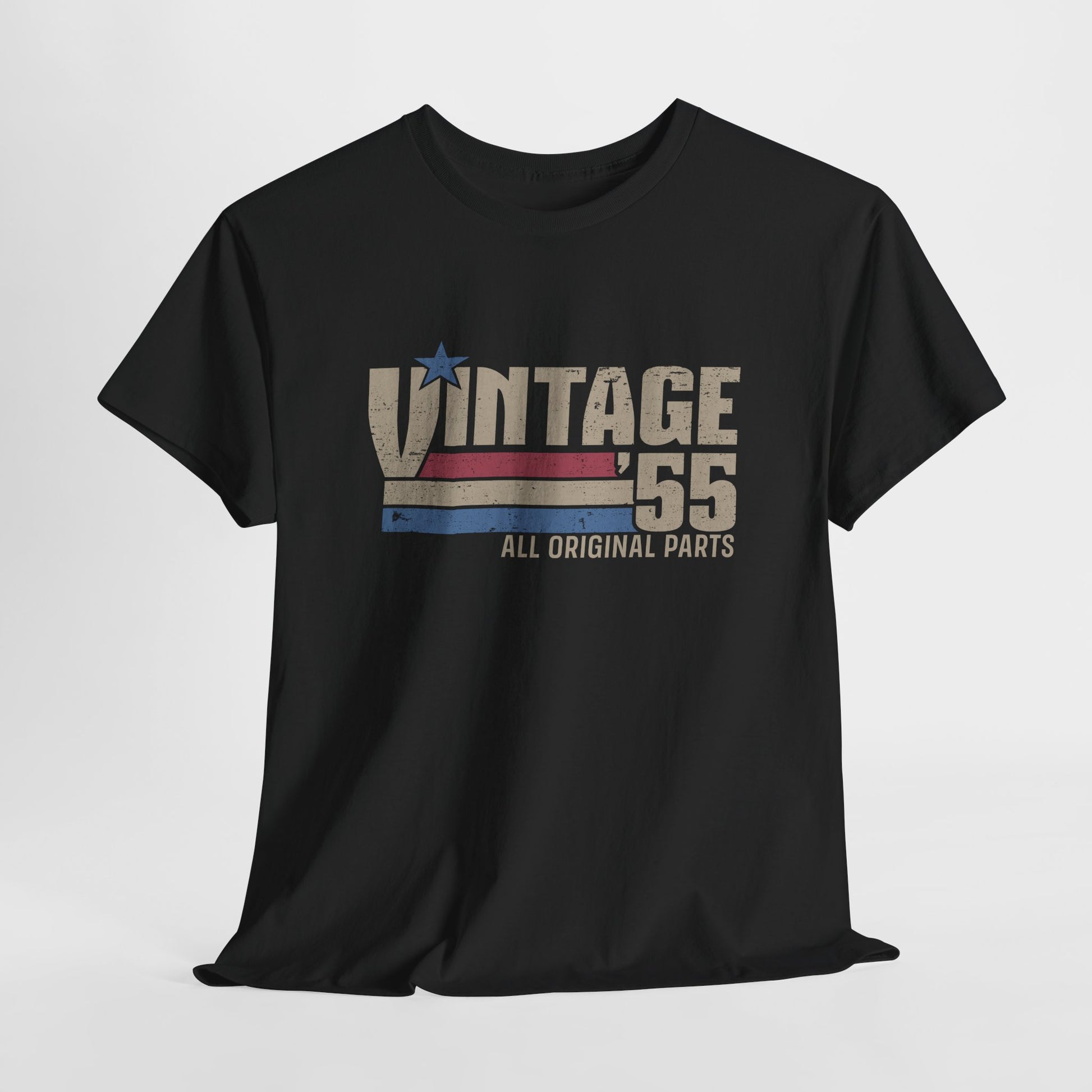 70. Geburtstag Jahrgang 1955 Vintage 55 Original Parts Retro Geschenk T-Shirt