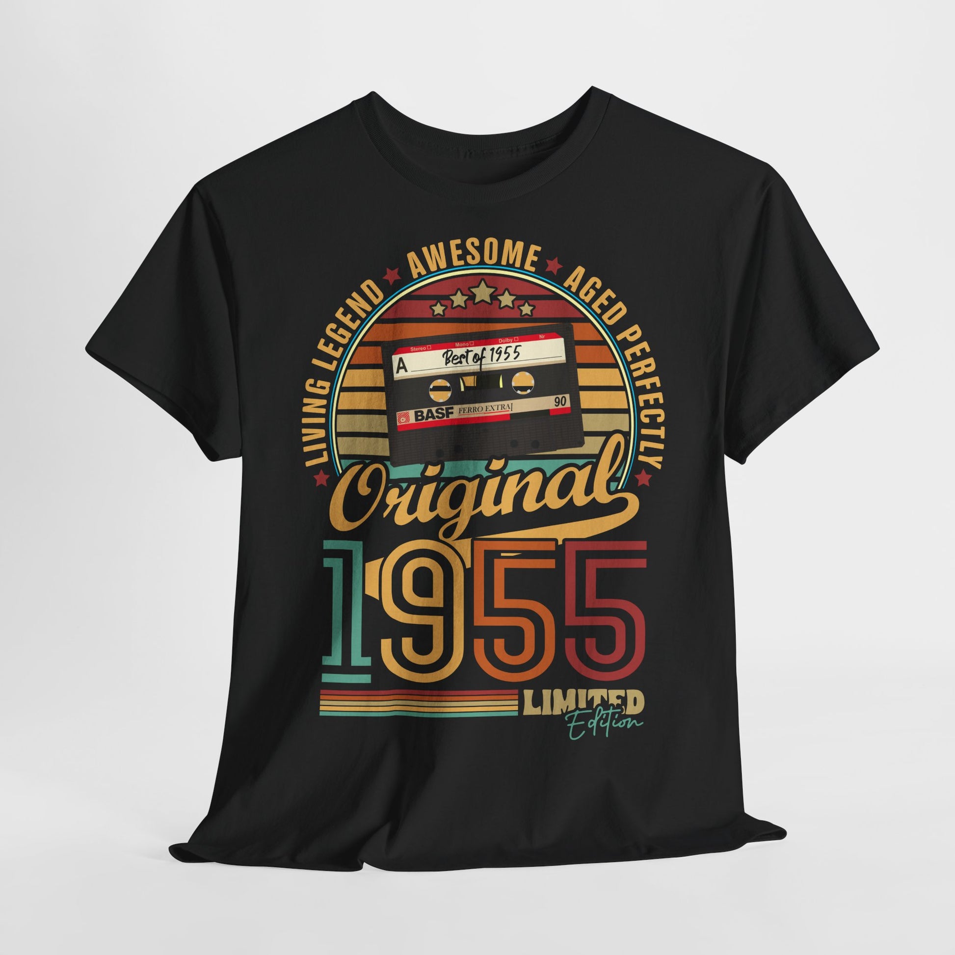 70. Geburtstag Geboren 1955 Retro Kassette Limited Edition Geschenk T-Shirt
