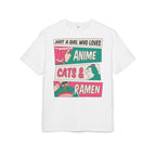 Anime Cats Ramen - Unisex Heavy Oversize T-Shirt