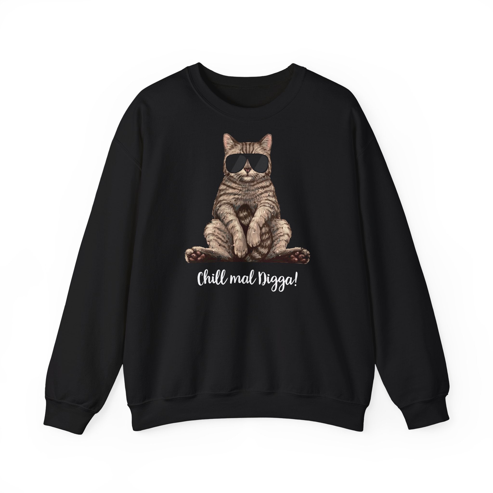 Lustige Katze Chill Digga Sweatshirt