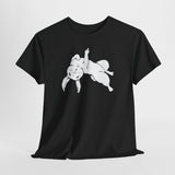 Karnickel Hase - Fliegt ganz entspannt mit ausgestrecktem Mittelfinger- Lustiges Shirt