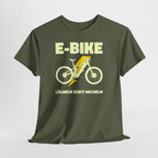 E-Bike Shirt – Lächeln statt Hecheln | Lustiges E-Bike Fahrer Shirt