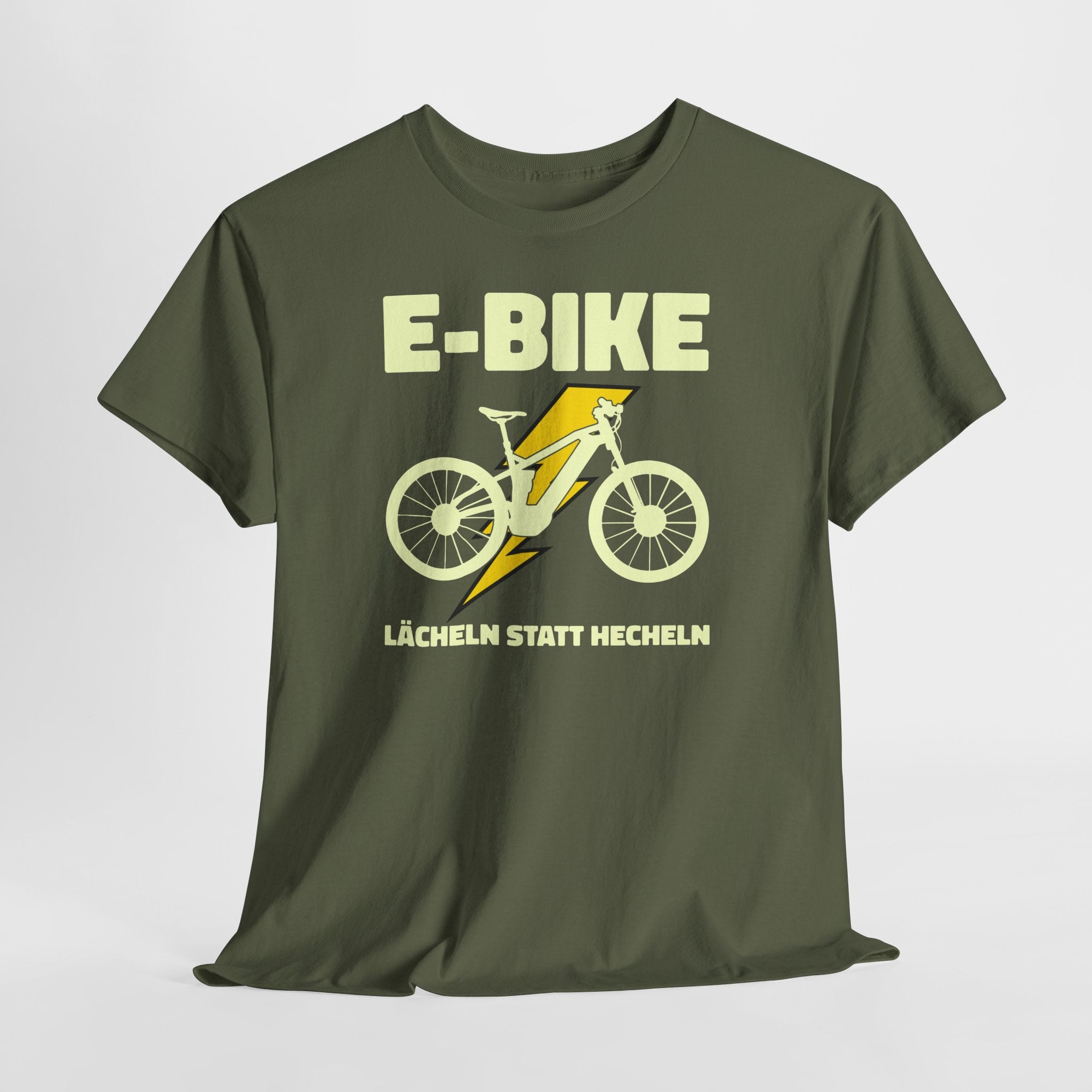 E-Bike Shirt – Lächeln statt Hecheln | Lustiges E-Bike Fahrer Shirt
