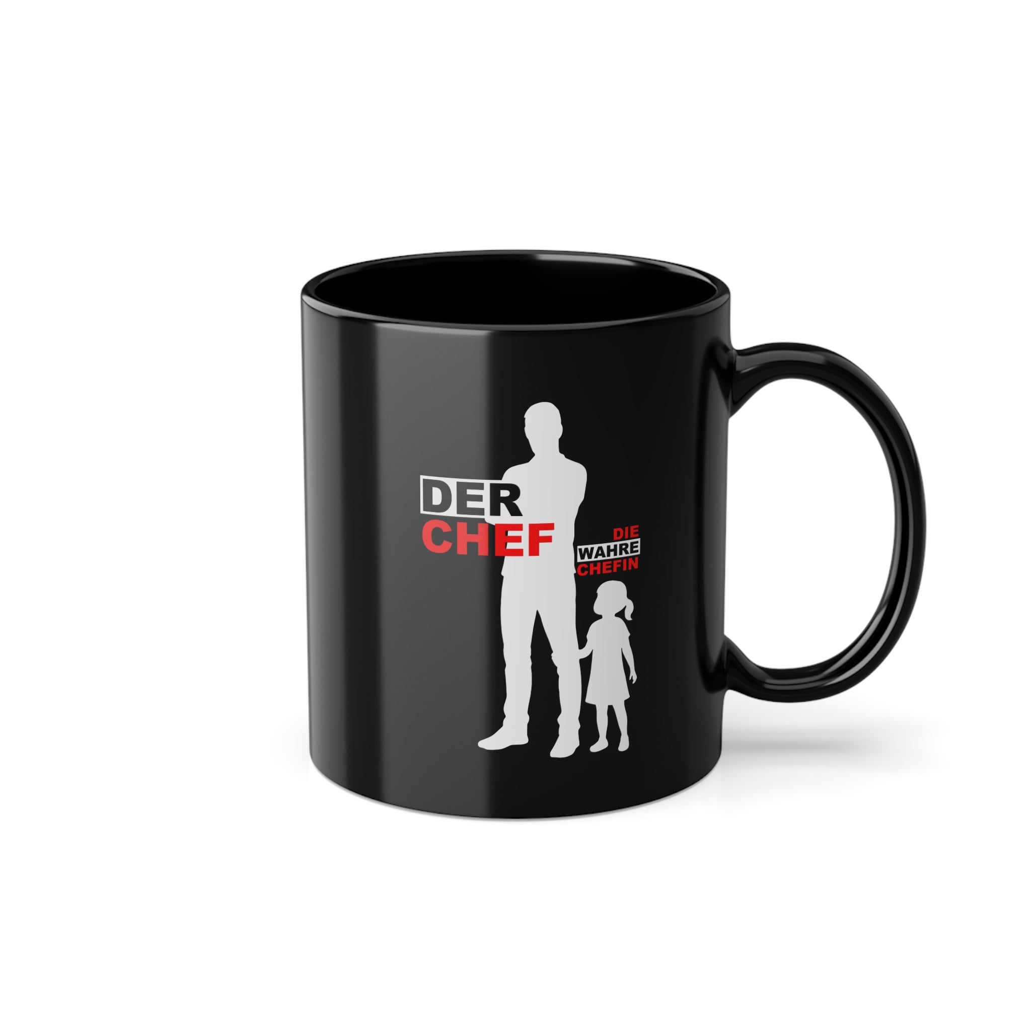 Vatertag Papa Shirt - Papa Chef Und Tochter Die Wahre Chefin - Lustige Geschenk Kaffee Tasse