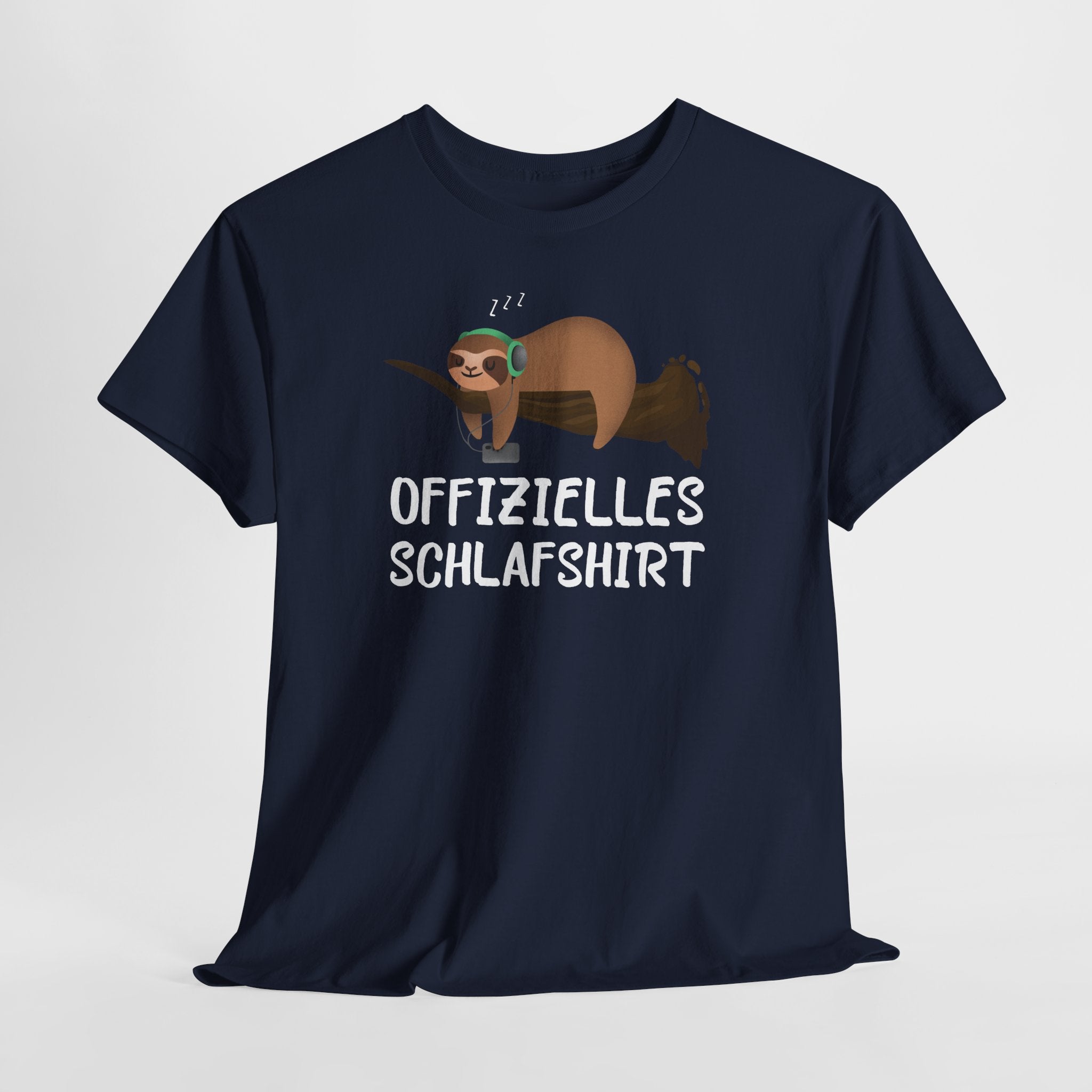 Offizielles Schlafshirt – Lustiges Faultier T-Shirt für Schlafmützen