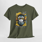 Monkey Head Music T-Shirt – Urban Streetwear Affe mit Kopfhörern