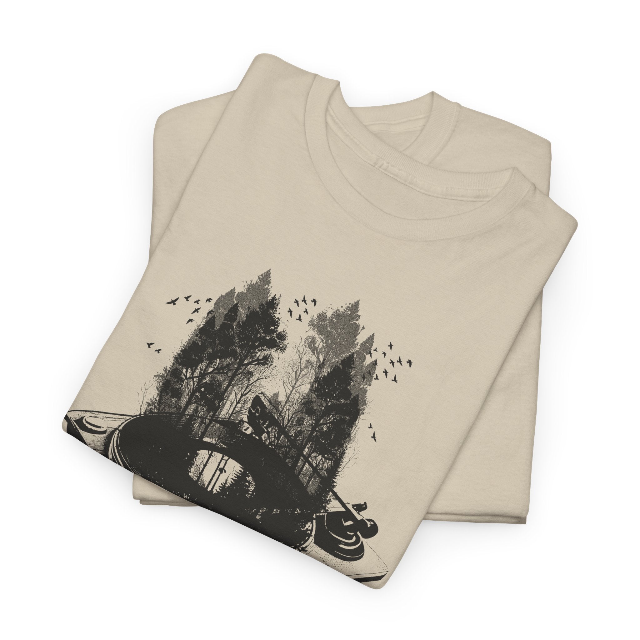 Schallplattenspieler Vinyl Natur T-Shirt
