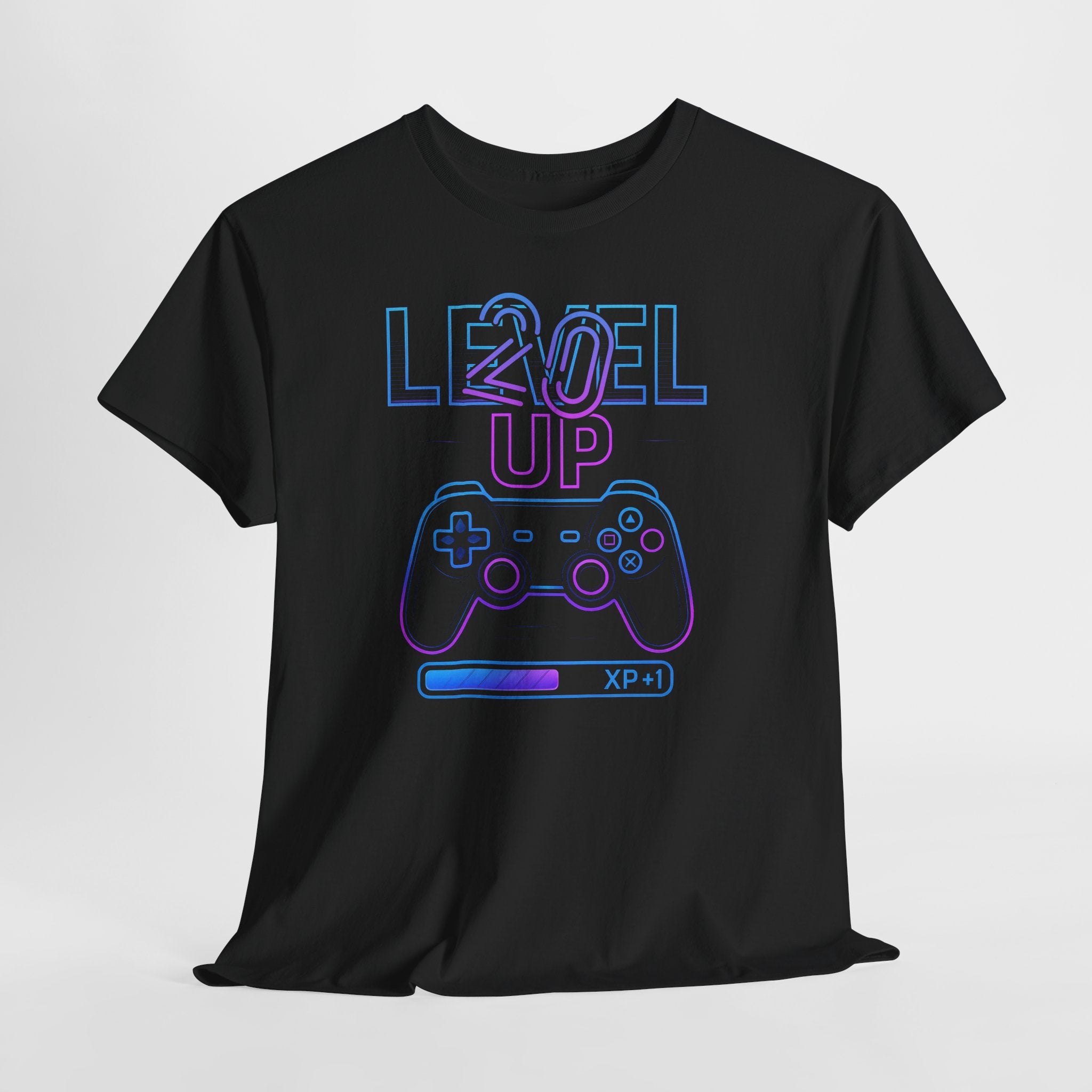 Gamer 20th Birthday Shirt – Level 20 Unlocked – Neon Gaming Geschenk zum 20. Geburtstag – Zocker T-Shirt Retro Cyberpunk