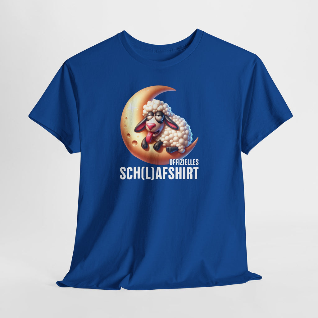Offizielles Sch(l)afshirt – Lustiges Schlaf-Shirt mit Schaf & Mond