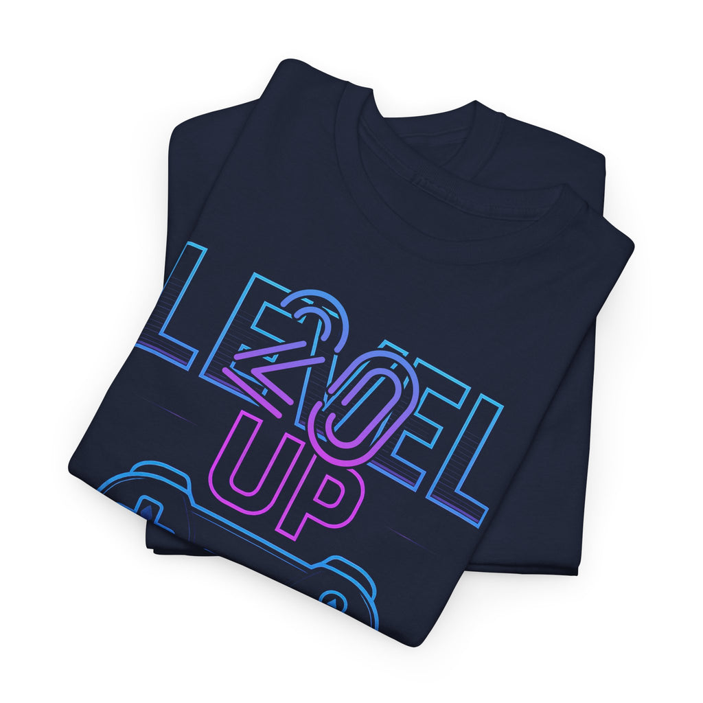 Gamer 20th Birthday Shirt – Level 20 Unlocked – Neon Gaming Geschenk zum 20. Geburtstag – Zocker T-Shirt Retro Cyberpunk
