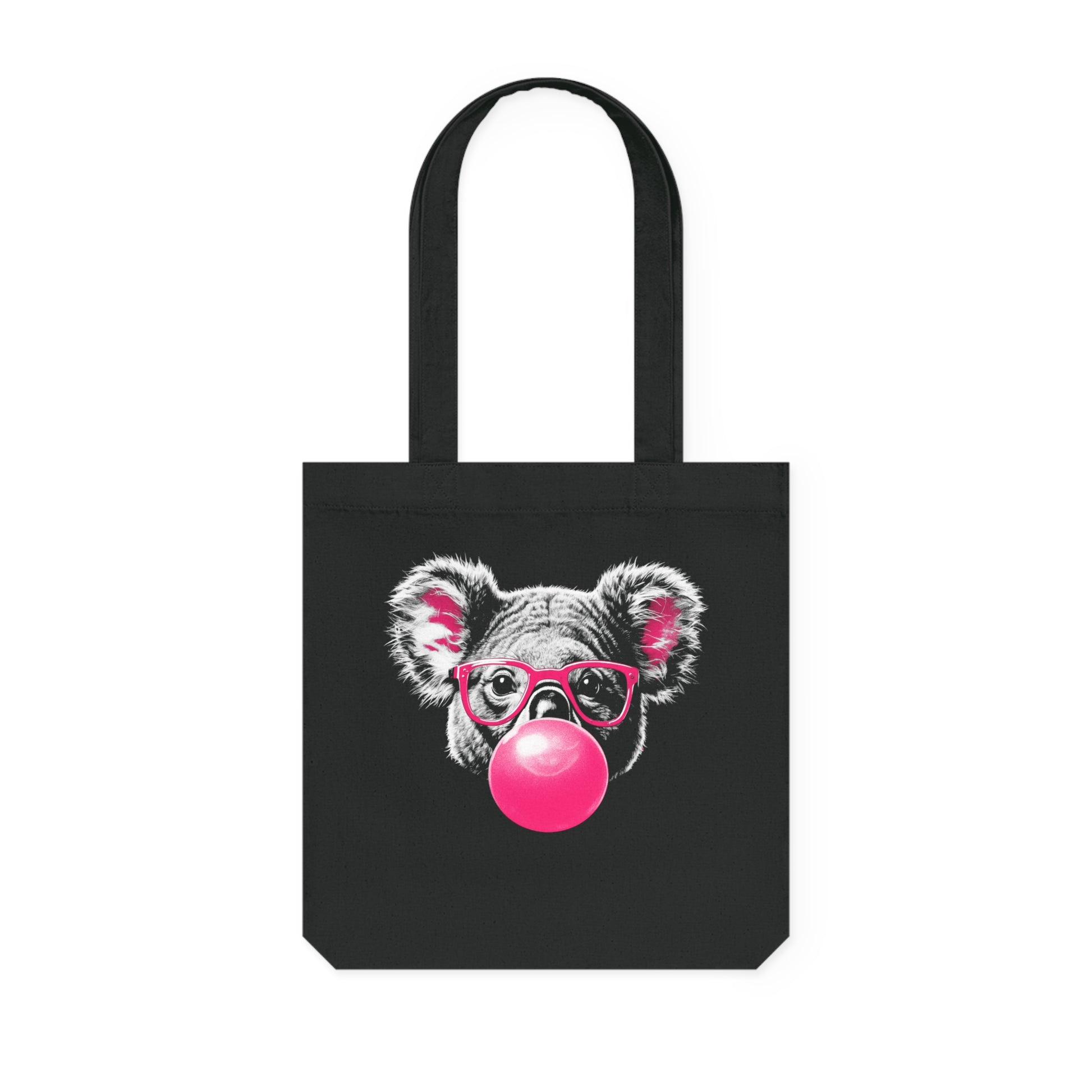 Lustiger Koala Bär mit Kaugummi und Brille - Tragetasche aus Recycling