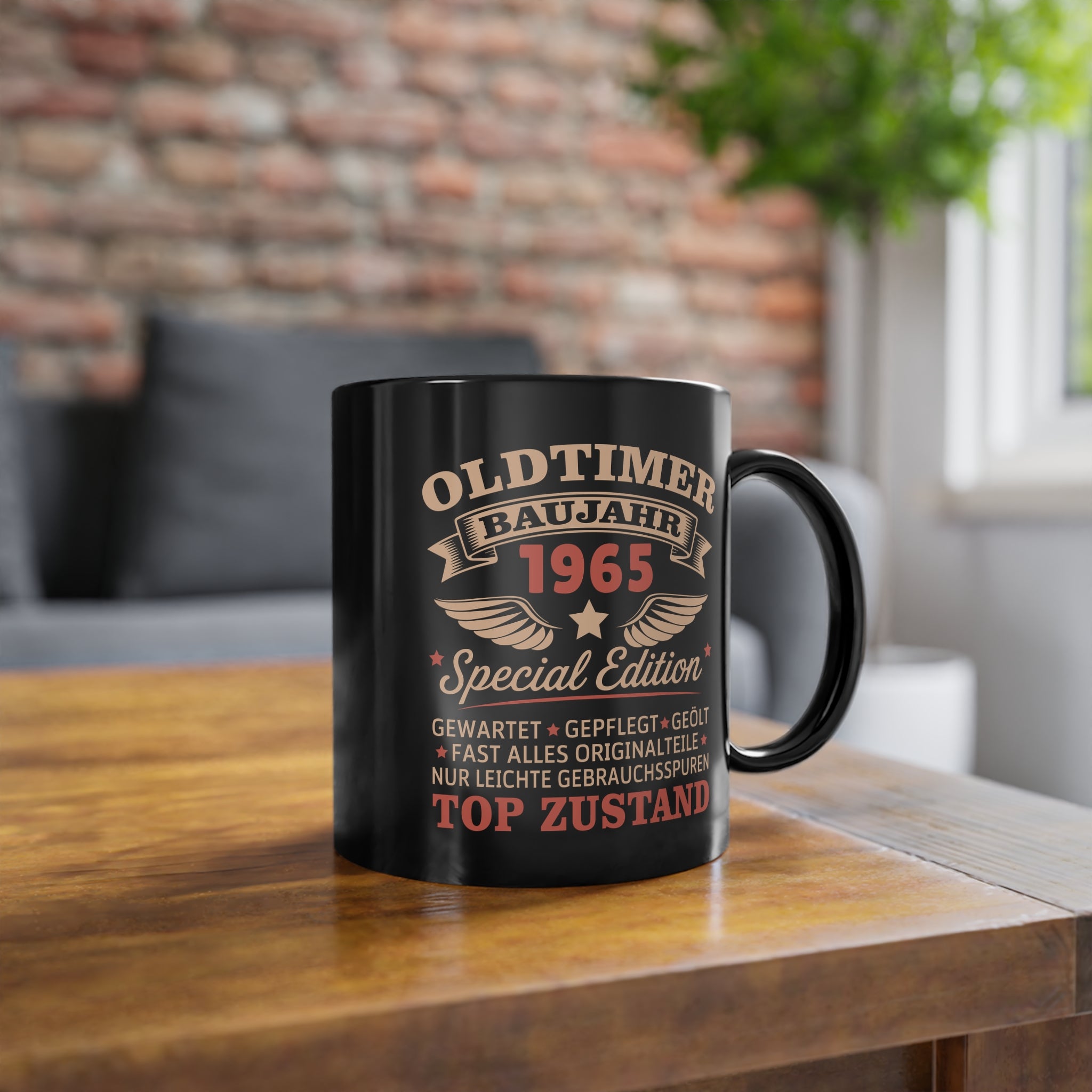 60. Geburtstag Mann Frau 60 Jahre Baujahr 1965 - Oldtimer - Lustige Geschenk Kaffee Tasse