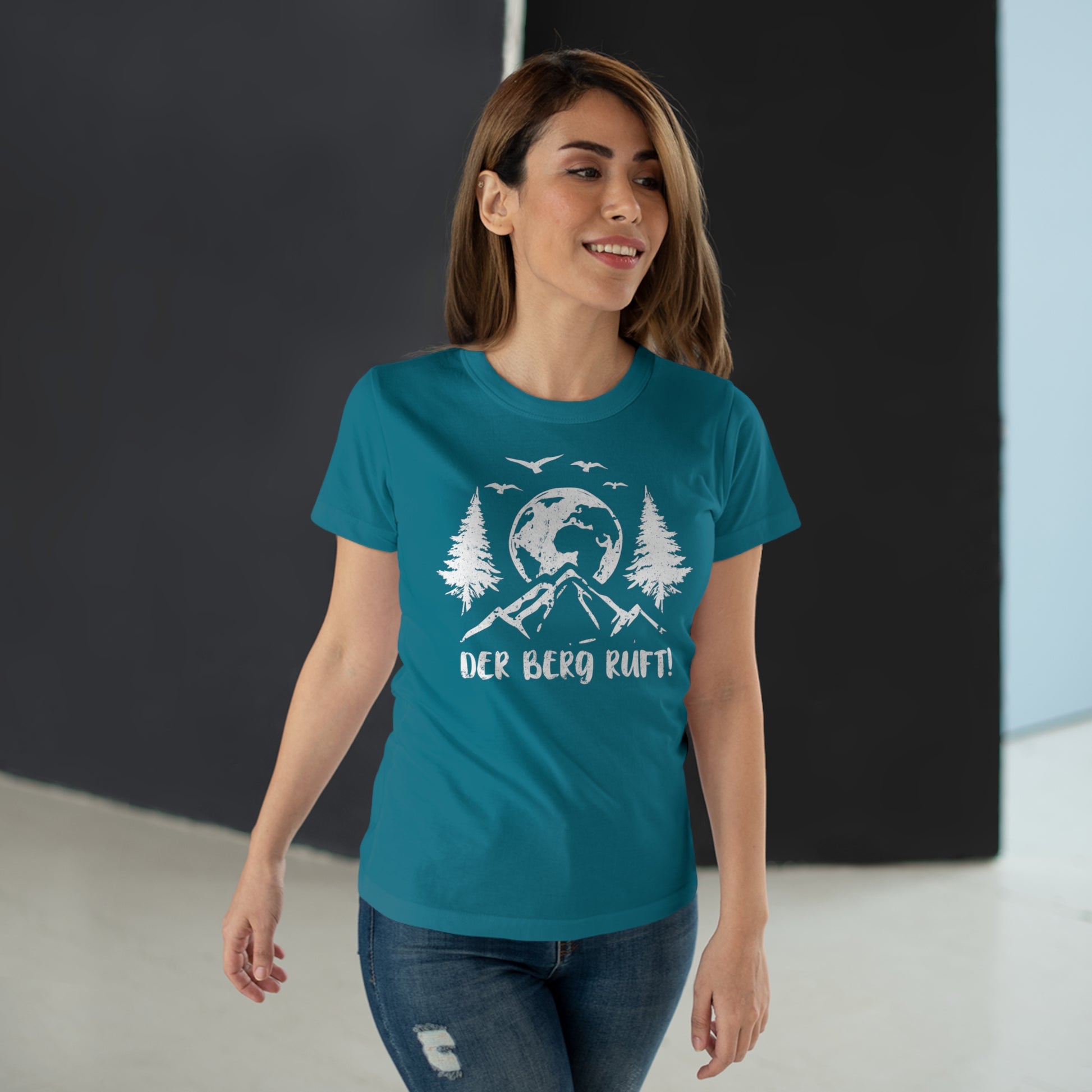 Bergmensch Berge Wandern Natur Shirt Der Berg Ruft Lustiges Geschenk Frauen Premium T-Shirt