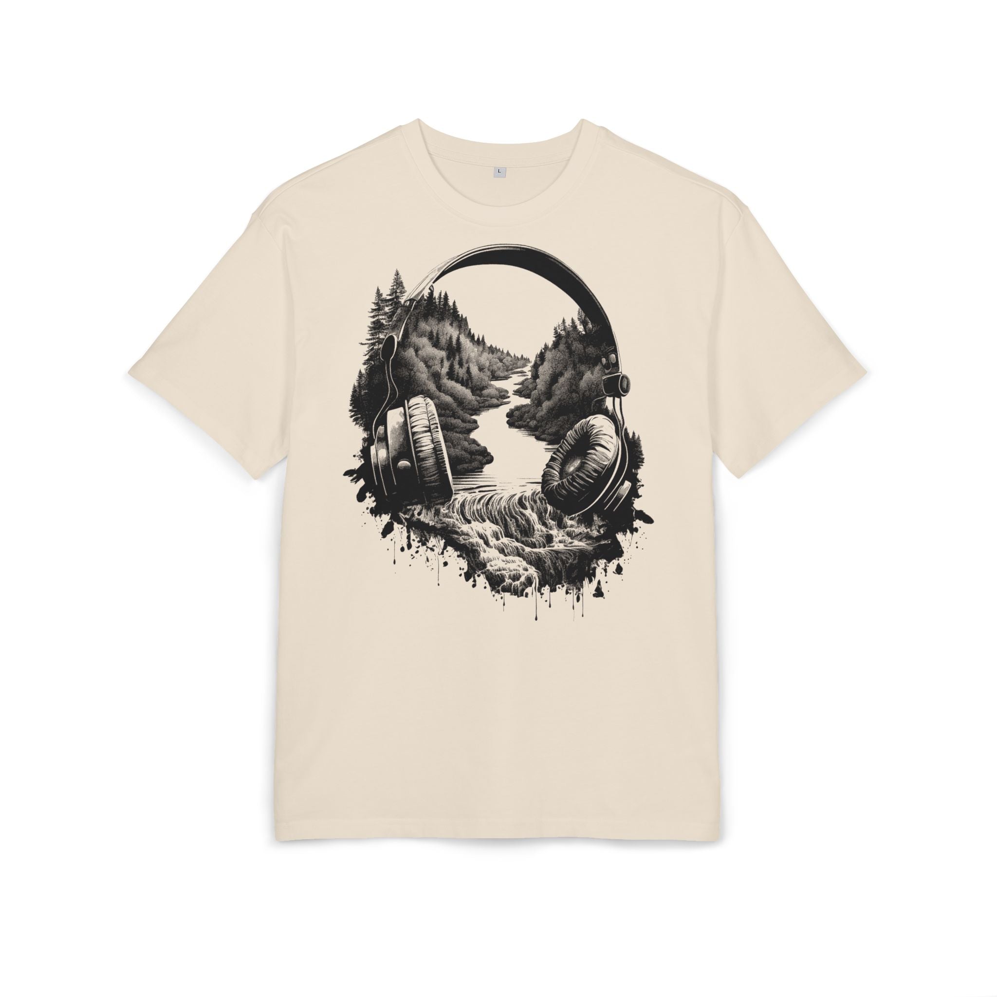 Landschaft Kopfhörer - Unisex Oversize T-Shirt