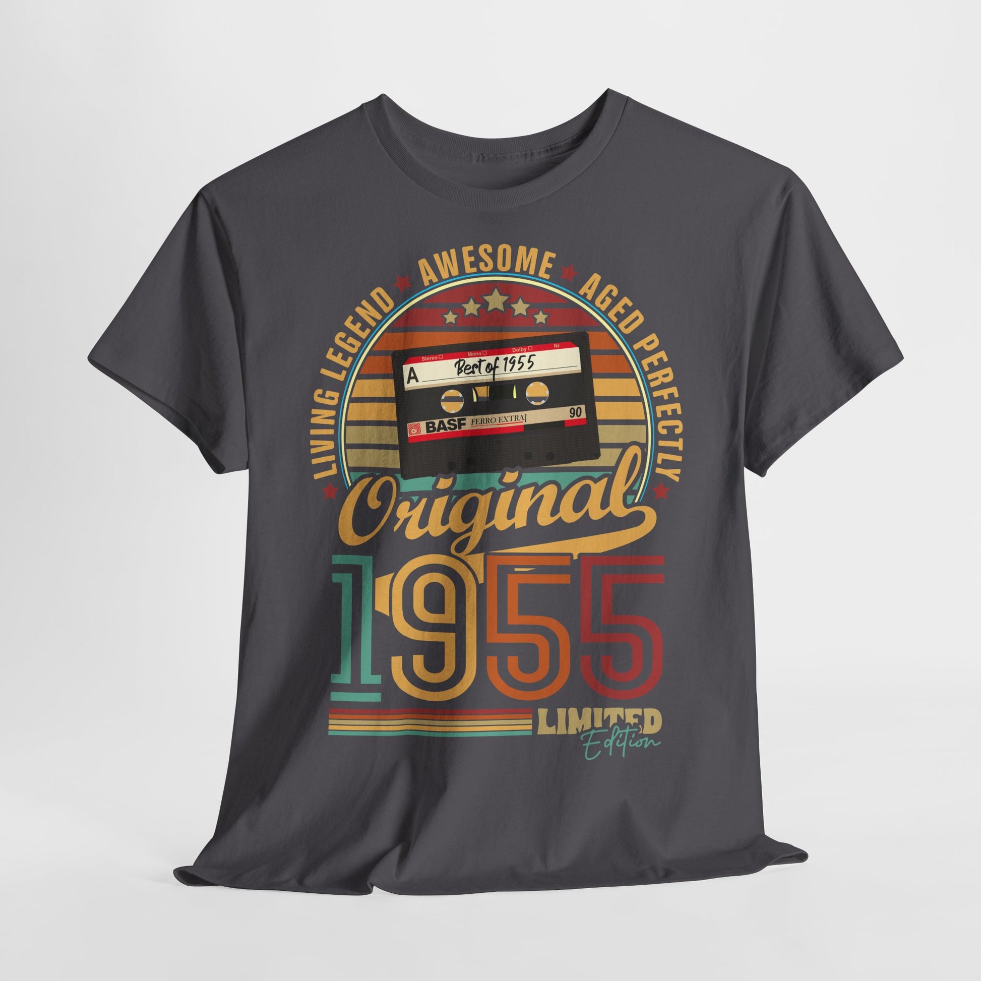70. Geburtstag Geboren 1955 Retro Kassette Limited Edition Geschenk T-Shirt
