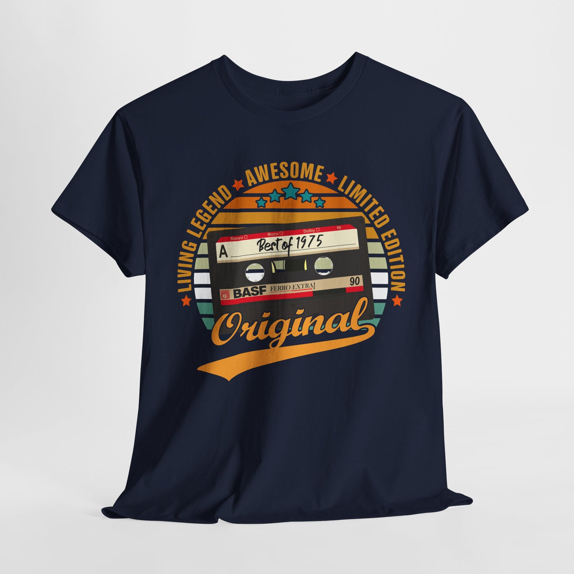 50.Geburtstag Original Limited Edition Retro Kassette Best Of 1975 Geschenk T-Shirt