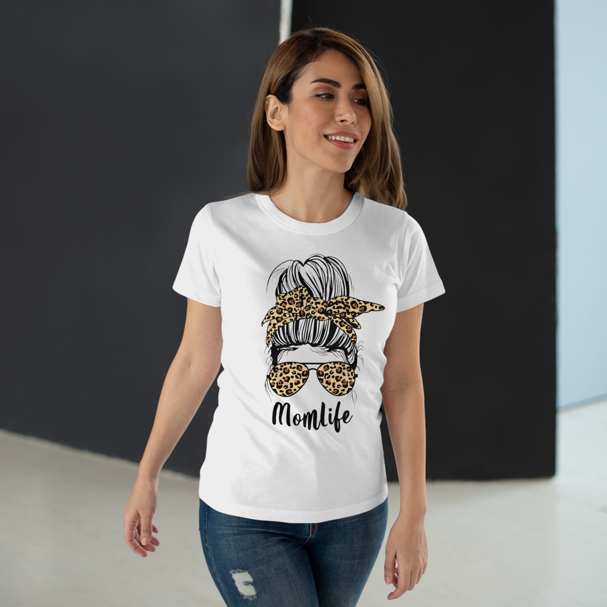 Mom Life Messy Bun - Mutter Mama Frauen Premium T-Shirt
