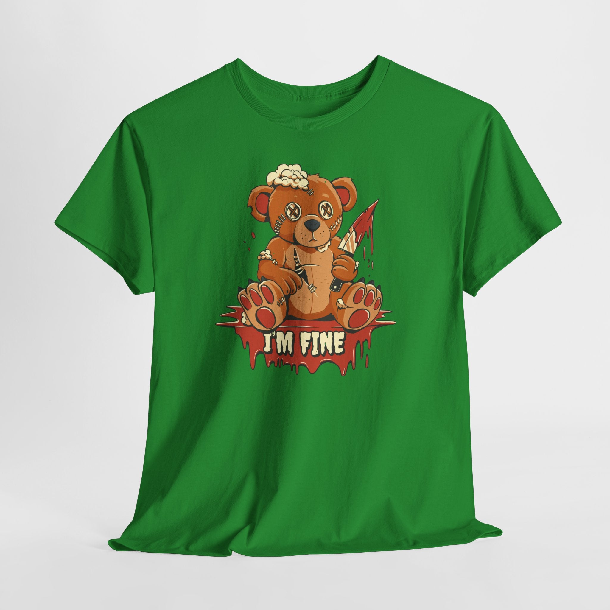 Horror Teddy Shirt – I’m Fine | Gruseliges Cute-Gore Bärchen Motiv