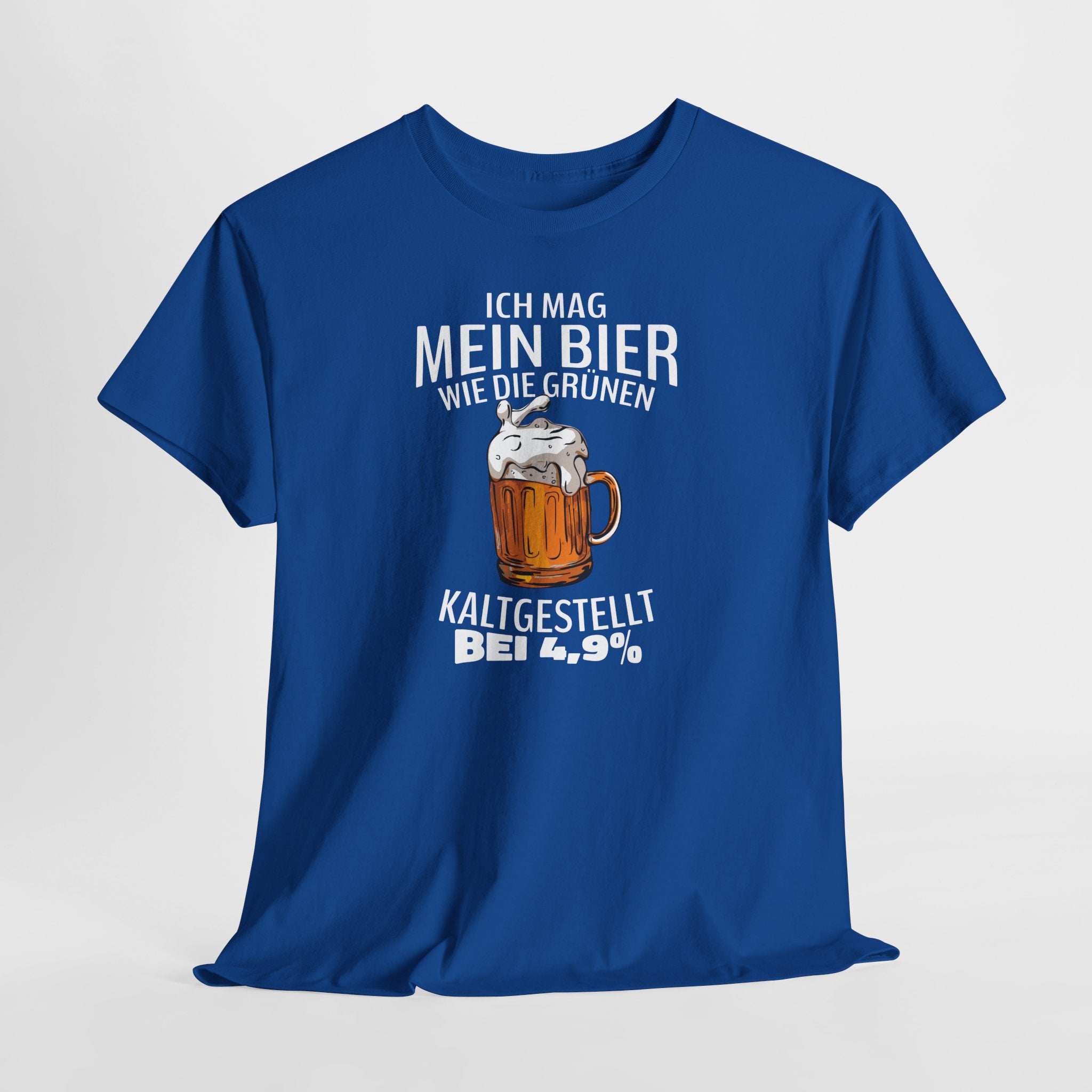 Bier Shirt Lustig – Ich Mag Mein Bier Wie Die Grünen Kaltgestellt 4,9% – Witziges Männer T-Shirt