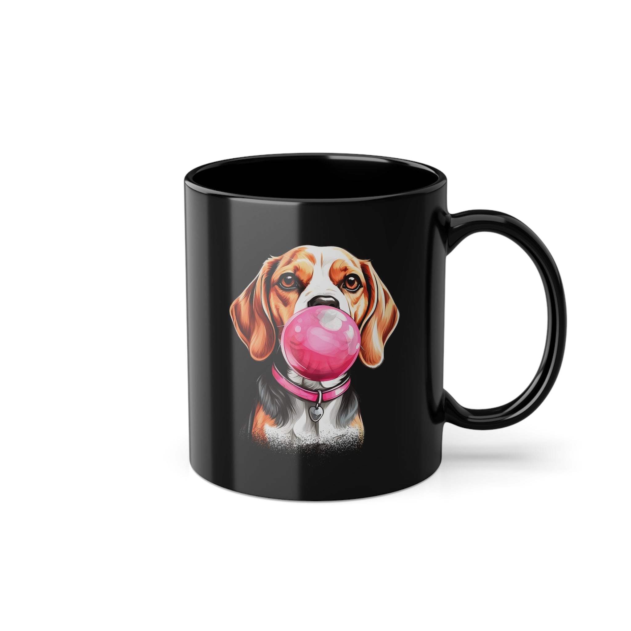 Hundeliebhaber T-Shirt - Lustiger Beagle mit Kaugummi - Beagle Hunde - Witzige Kaffee Tasse
