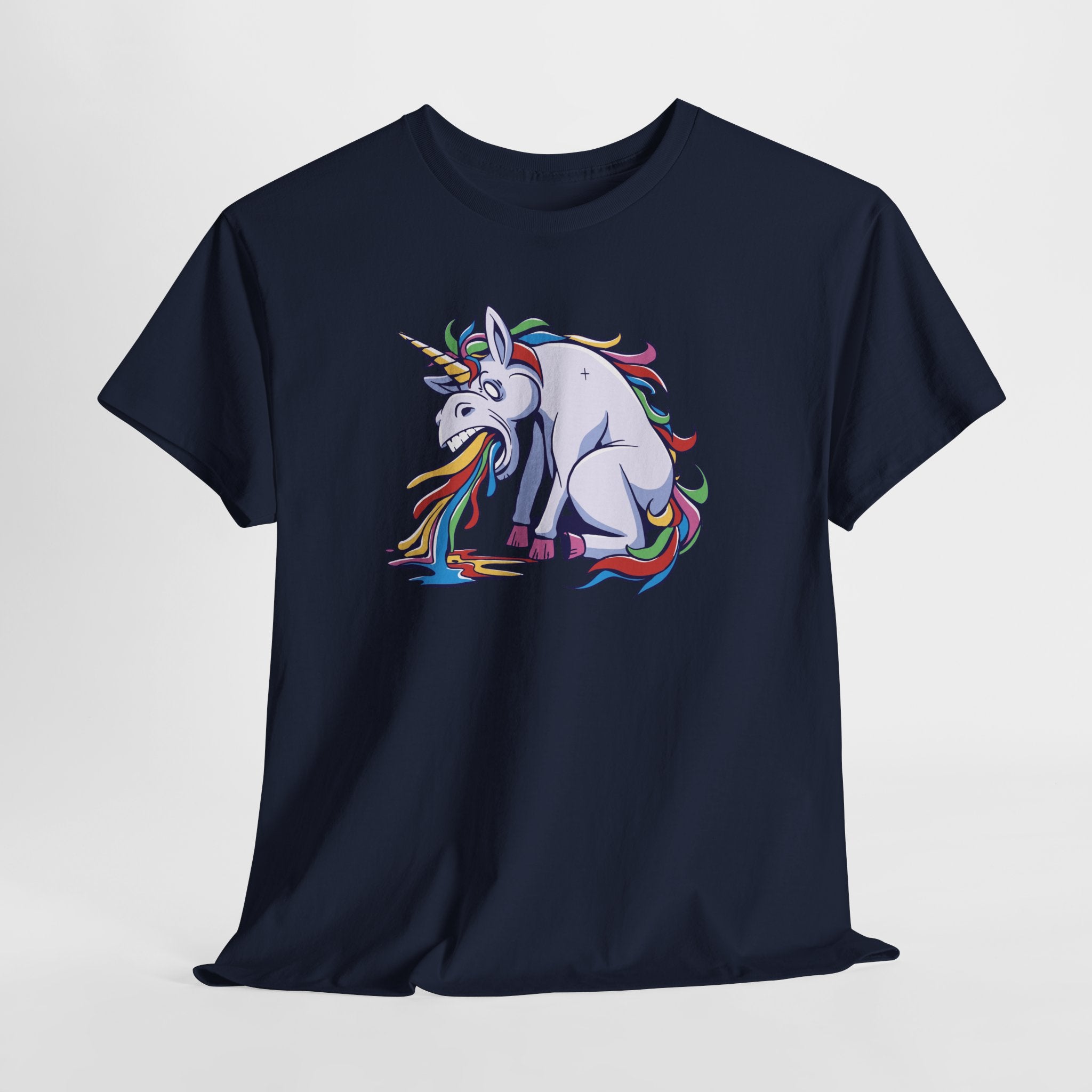 Kotzendes Einhorn Shirt – Lustiges Rainbow Vomit Einhorn – Buntes Fun Shirt