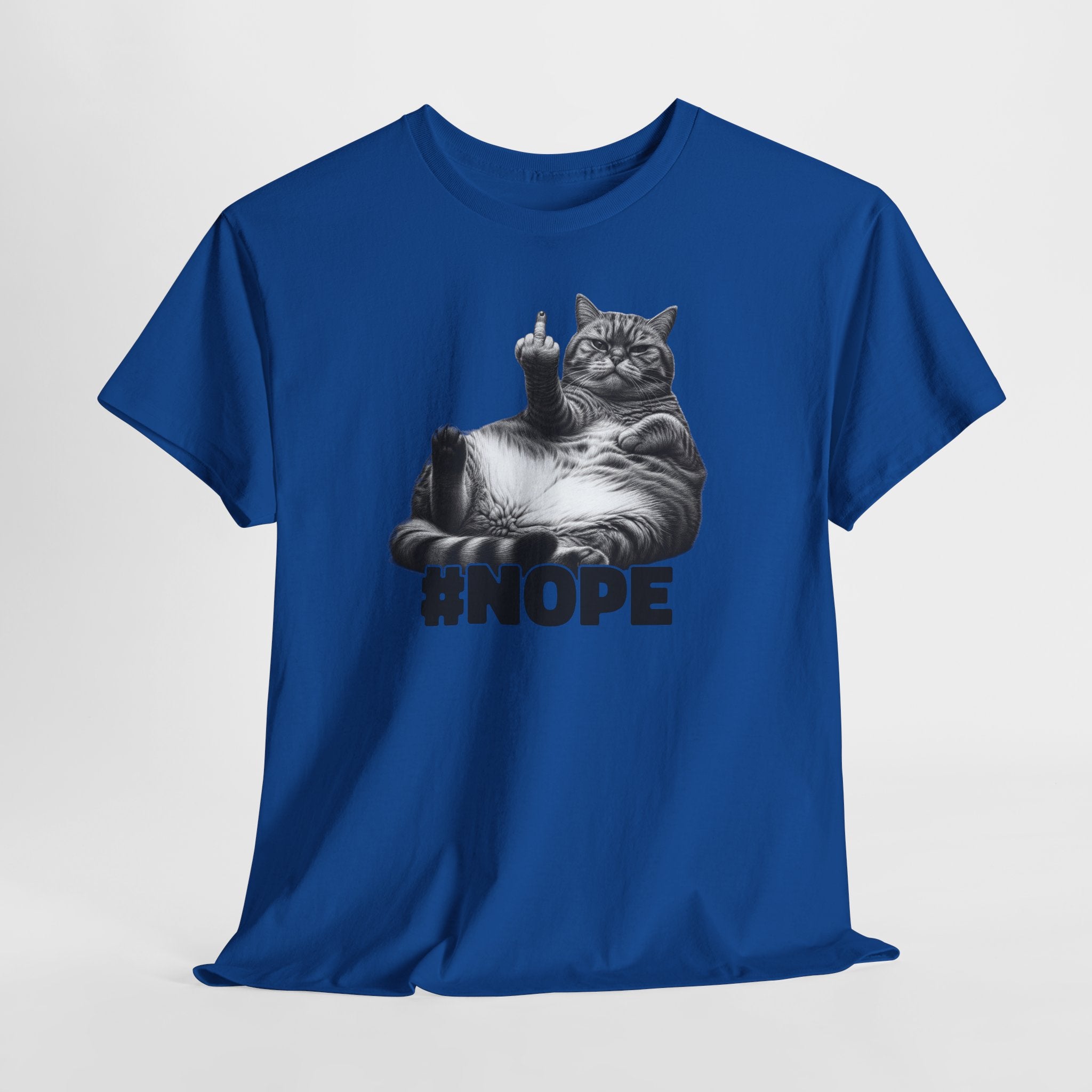 Nope Cat Shirt – Grumpy Katze mit Mittelfinger | Lustiges Katzenmotiv