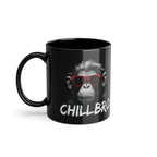 Chill Bro – T-Shirt mit Lustigem Affen und roter Sonnenbrillen - Lustige Kaffee Tasse