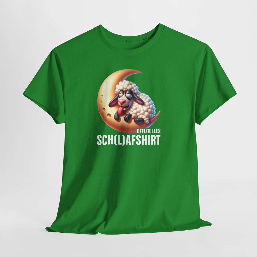Offizielles Sch(l)afshirt – Lustiges Schlaf-Shirt mit Schaf & Mond