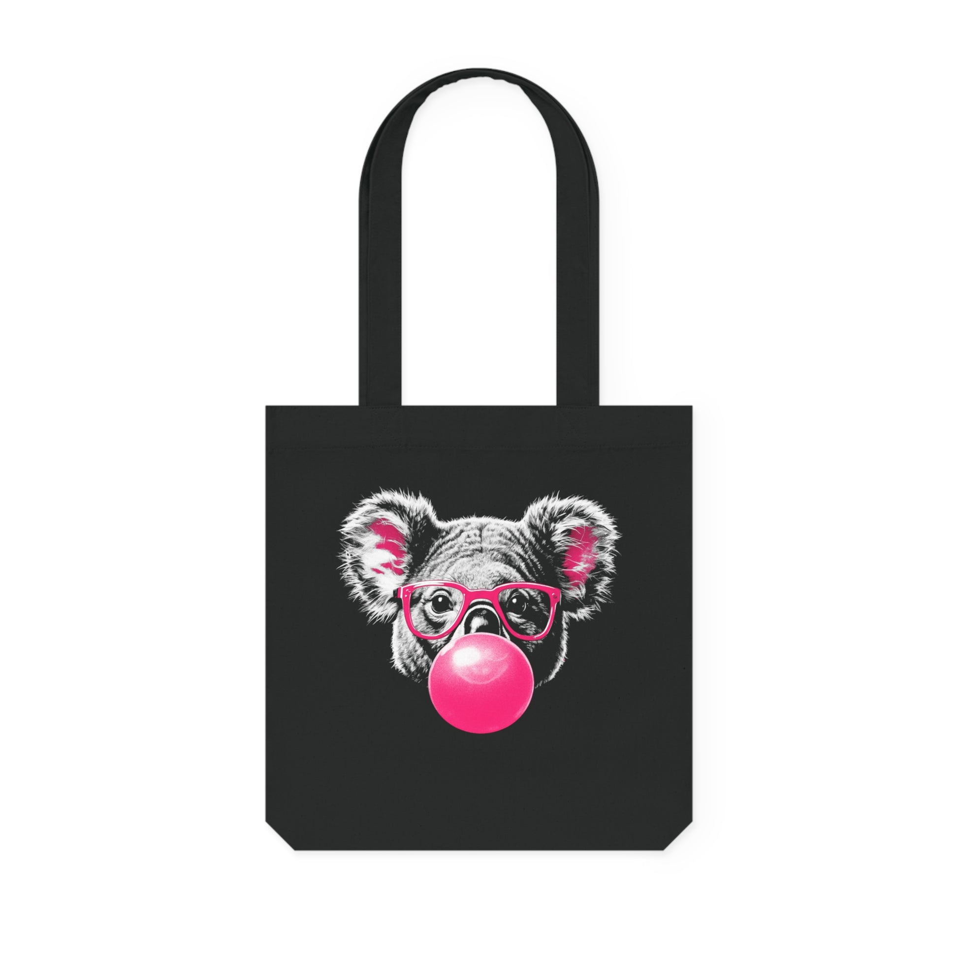 Lustiger Koala Bär mit Kaugummi und Brille - Tragetasche aus Recycling