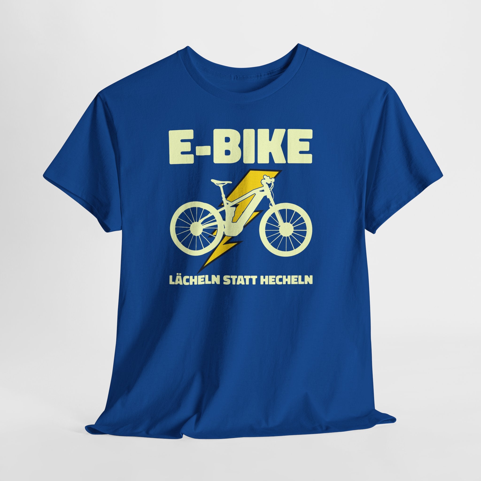 E-Bike Shirt – Lächeln statt Hecheln | Lustiges E-Bike Fahrer Shirt