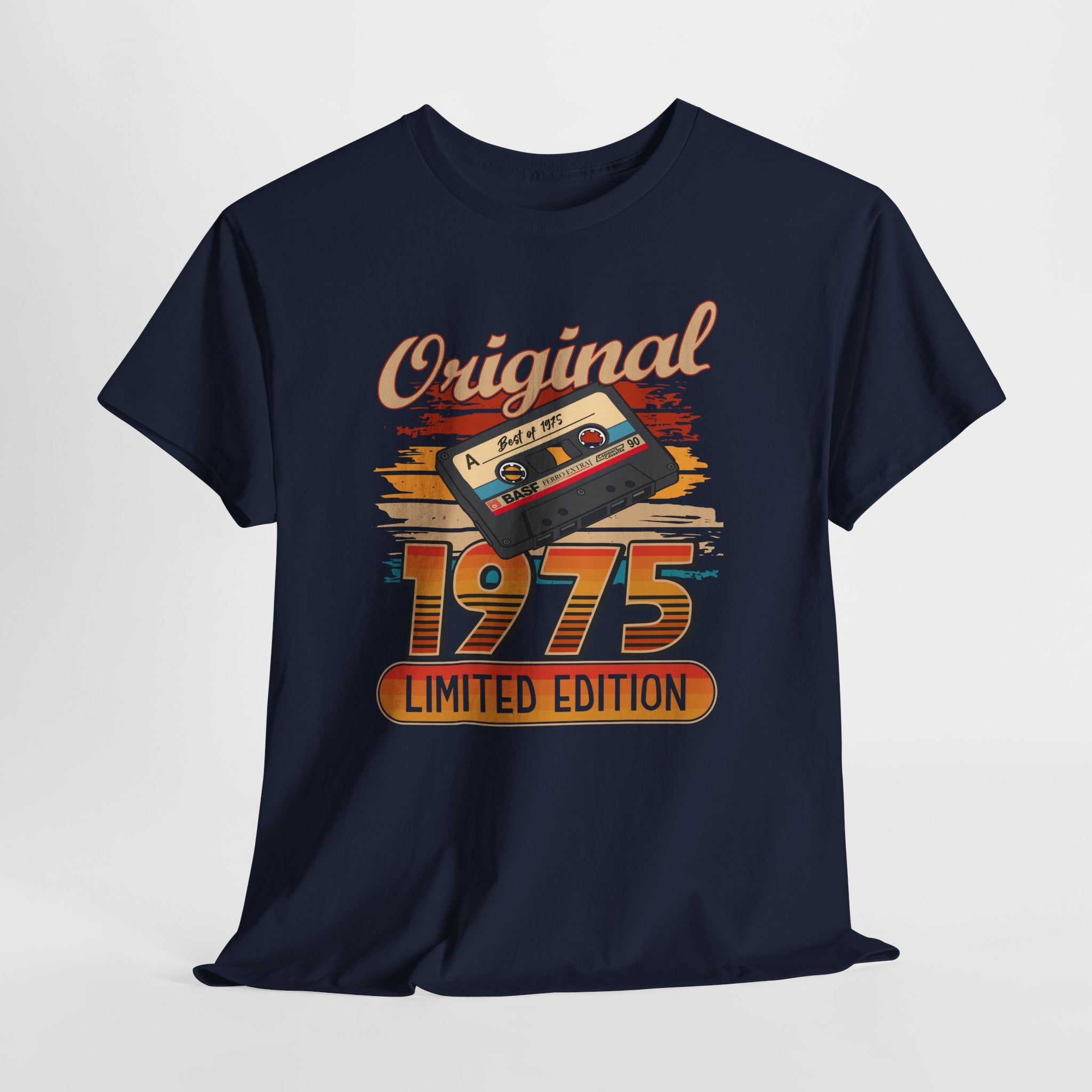 50. Geburtstag Best of 1975 Limited Edition Retro Musik Kassette Geschenk T-Shirt