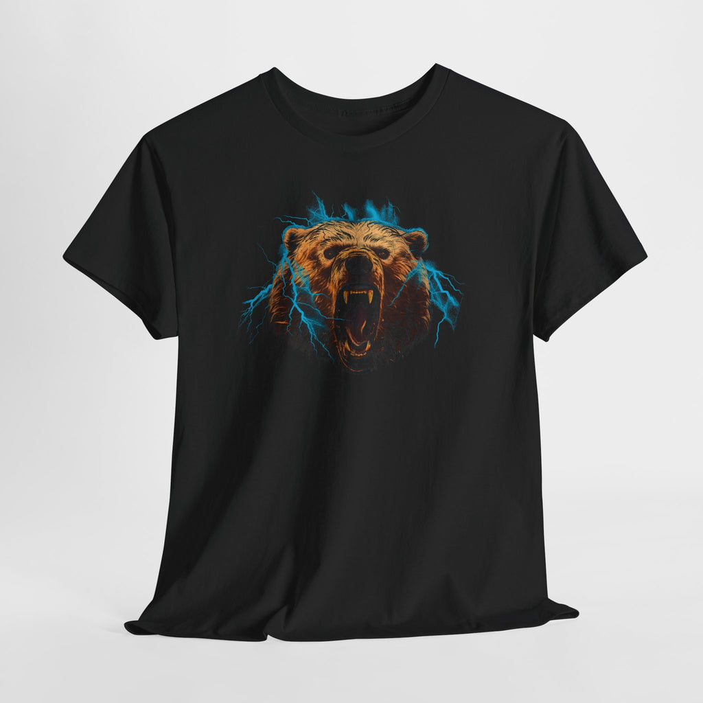 Angry Bear T-Shirt – Wilder Grizzly mit Blitz Effekt im Premium Artwork
