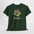 Melting Cube T-Shirt – Schmelzender Farbwürfel Zauberwürfel im Retro Art Style
