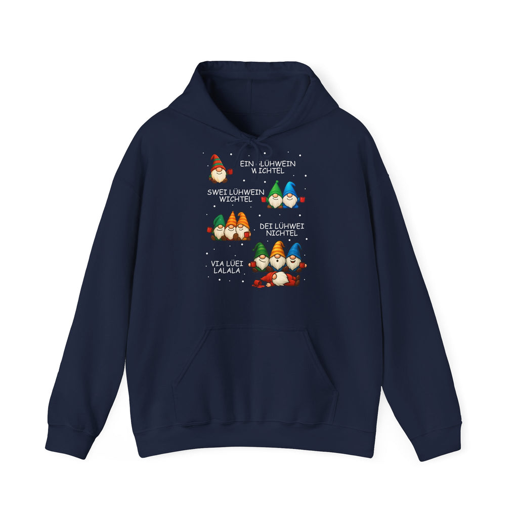 Lustige Glühwein Wichtel – Betrunkene Weihnachtsgnome Unisex Hoodie