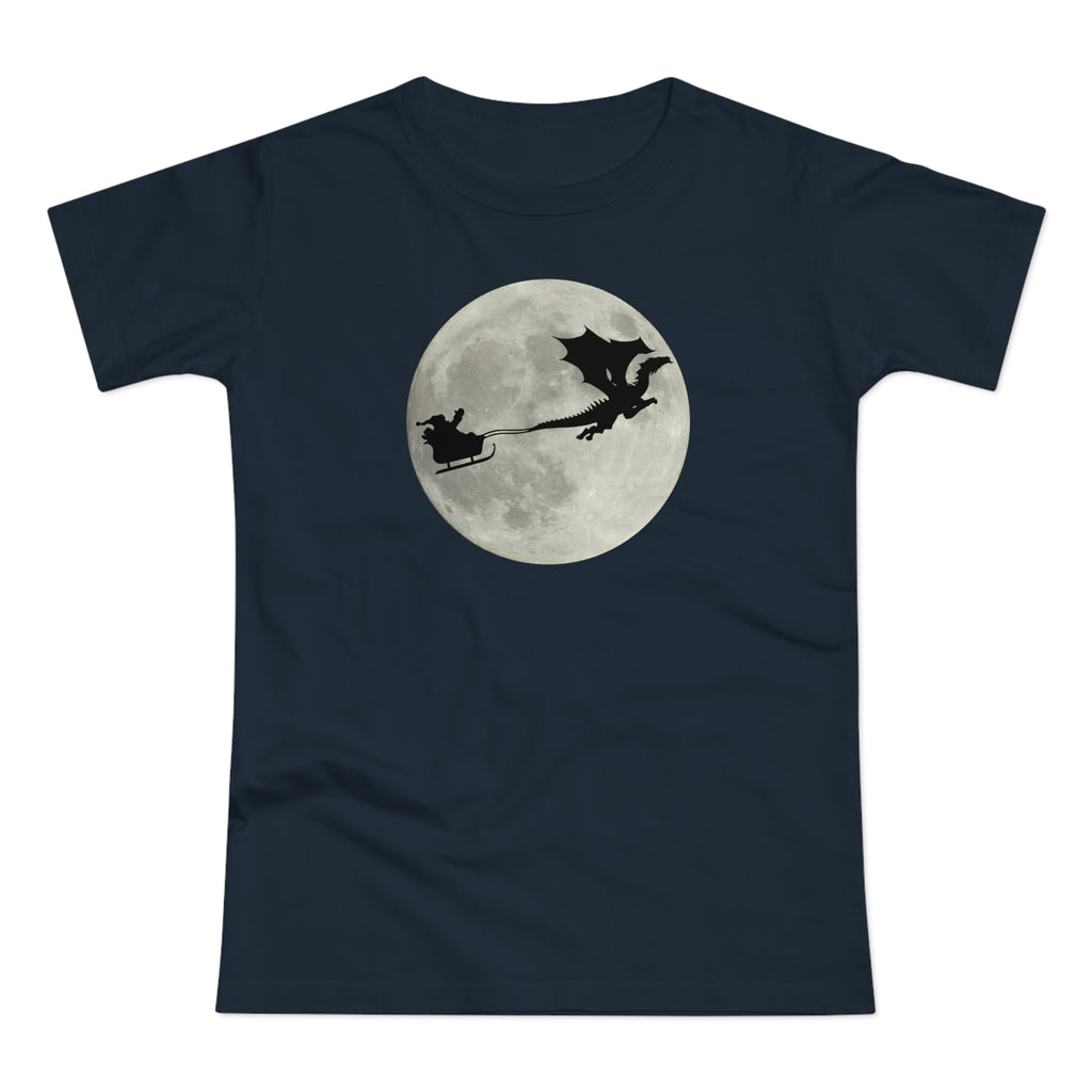 Santa & Dragon Shirt – Lustiges Fantasy Weihnachts Frauen T-Shirt