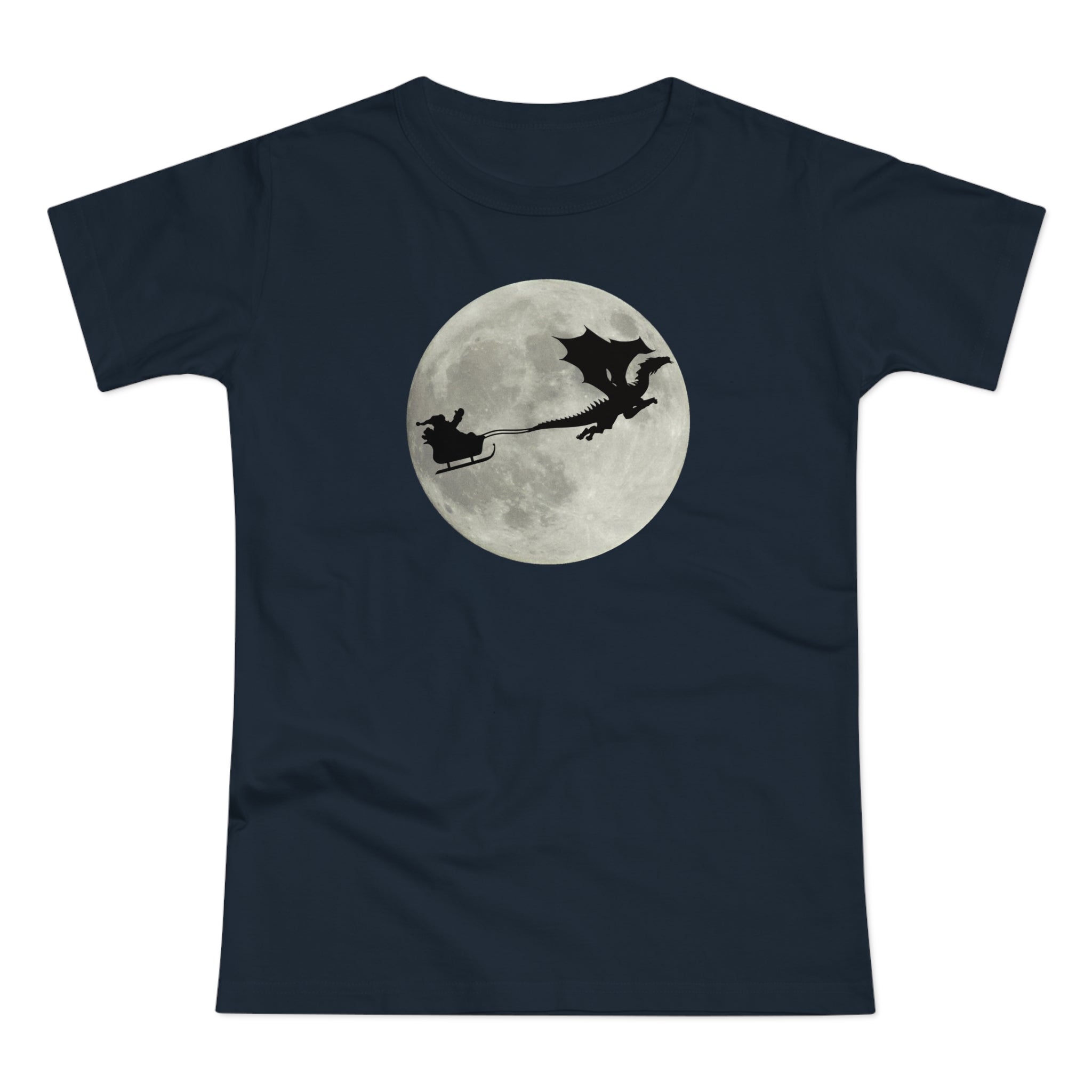 Santa & Dragon Shirt – Lustiges Fantasy Weihnachts Frauen T-Shirt