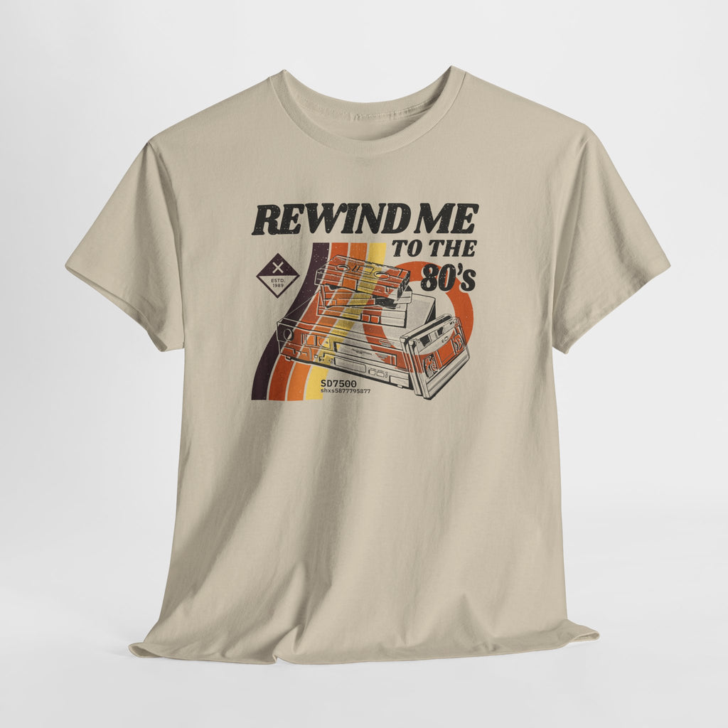 80s Shirt - Retro Musik Kassette - Rewind me