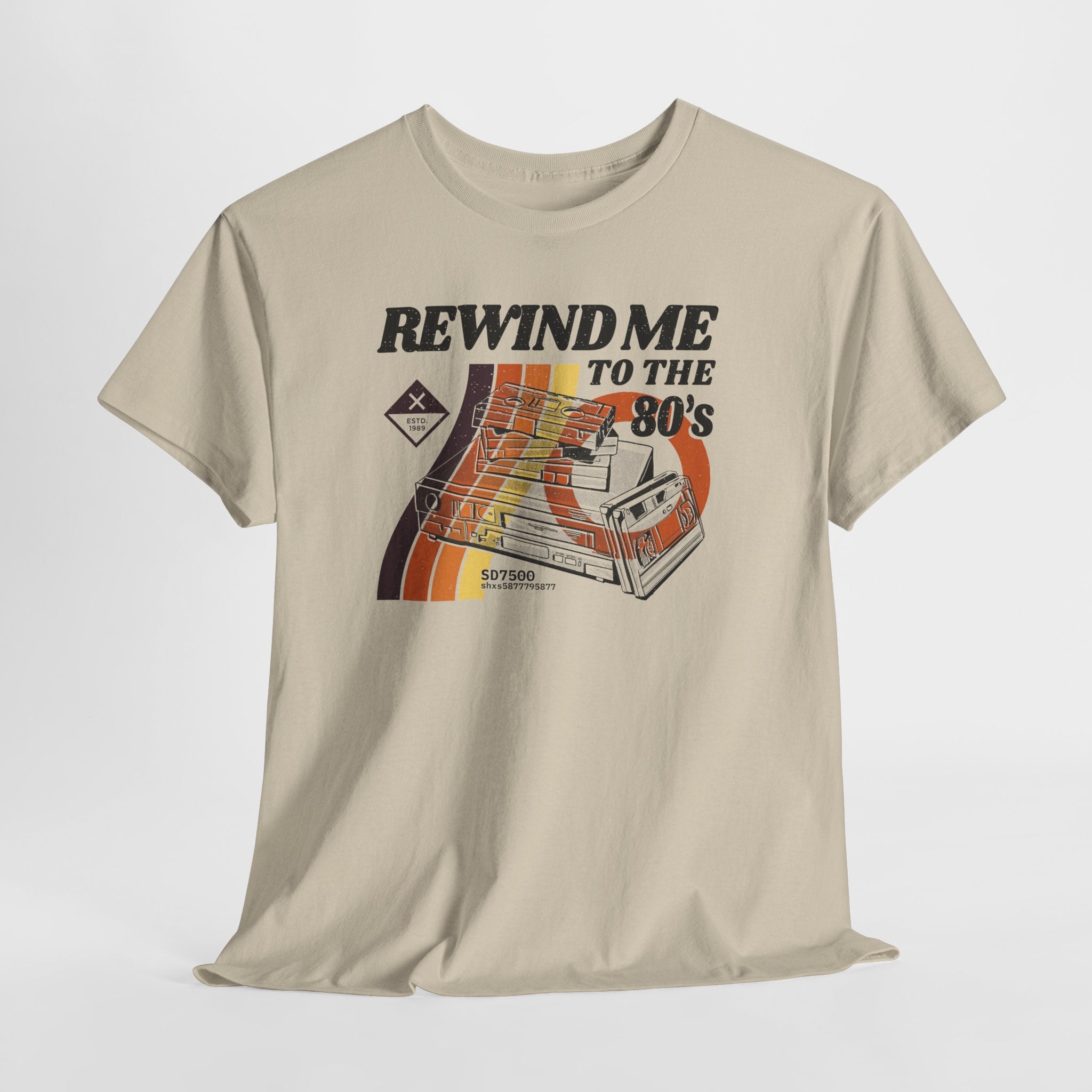 80s Shirt - Retro Musik Kassette - Rewind me
