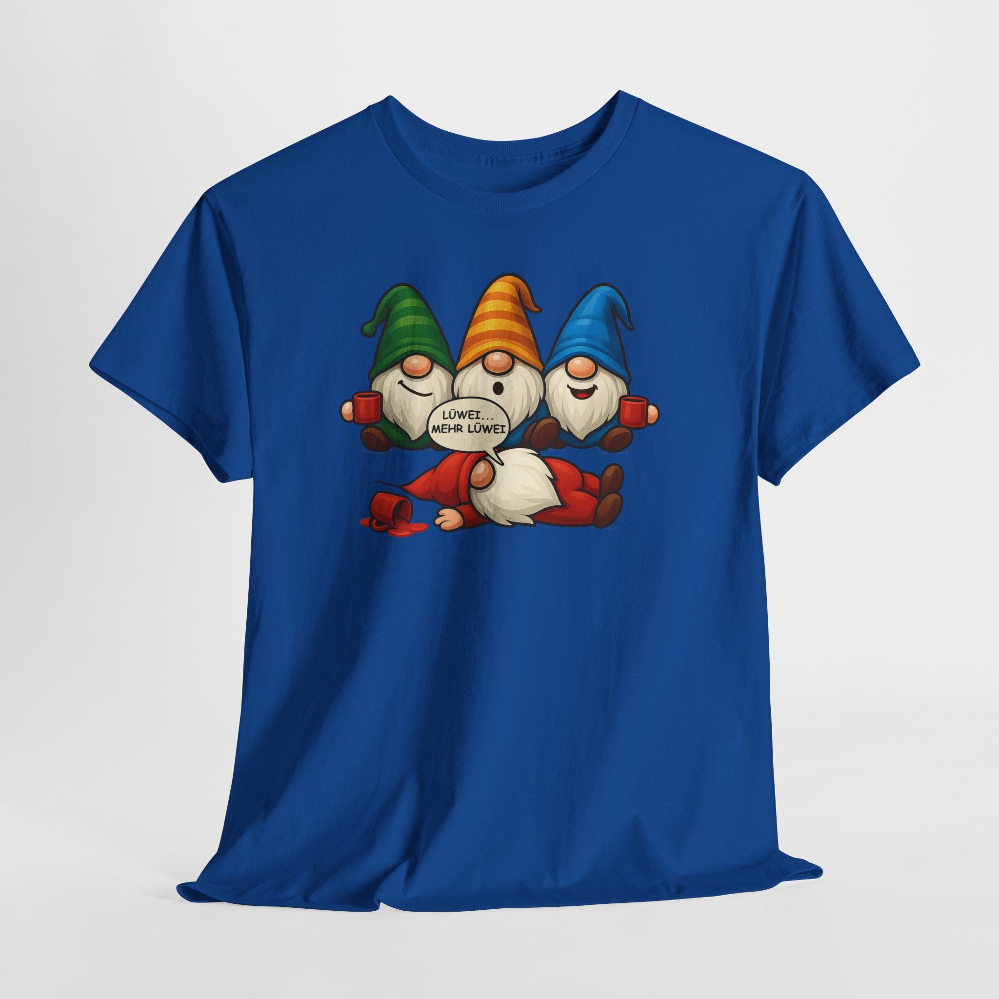 Lustige Glühwein Wichtel – Mehr Lüwei – Betrunkene Weihnachtsgnome Shirt