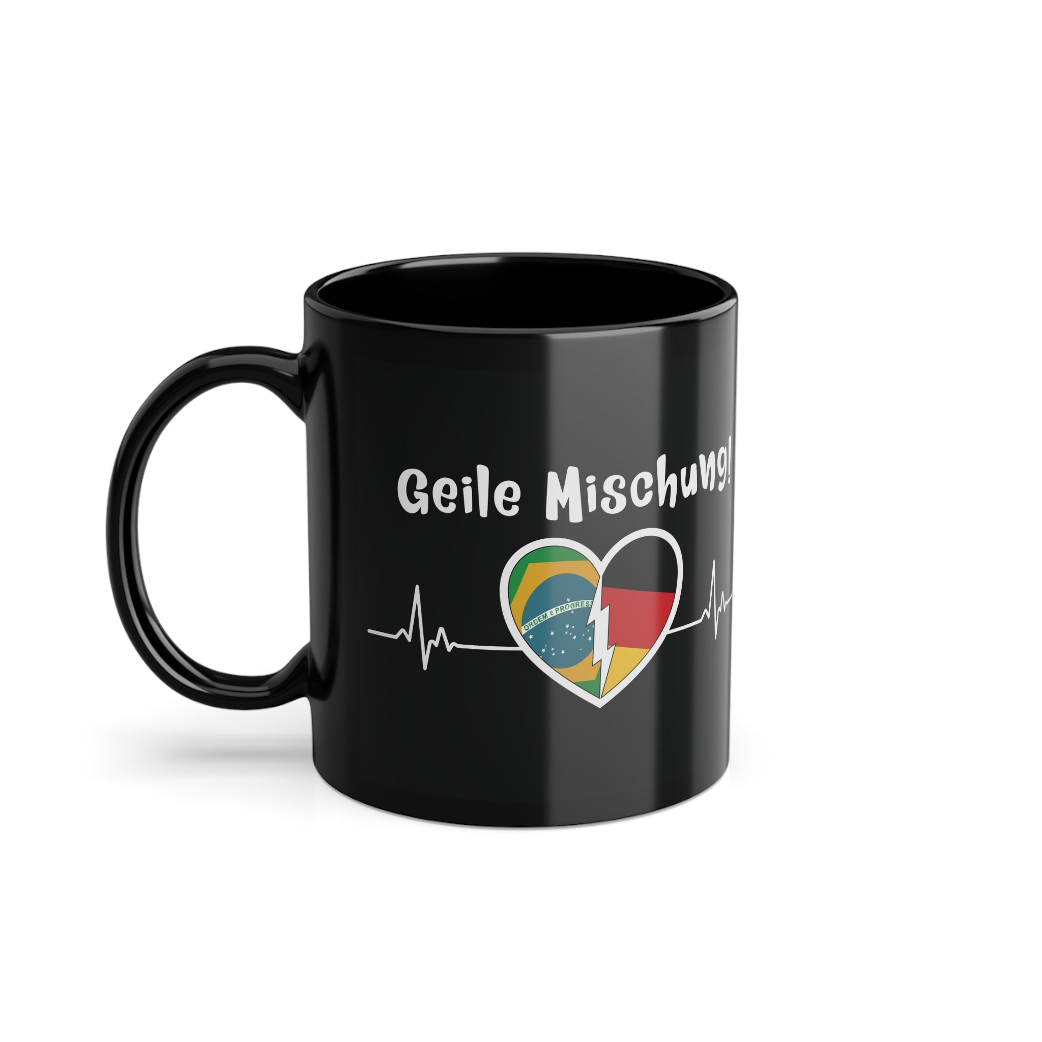 Deutsche Flagge - Brasilianische Flagge - Geile Mischung Kaffee Tasse